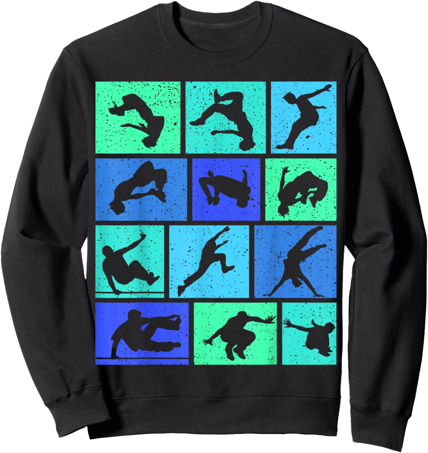 Parkour Parcouring Parcour Children's Boys Sweatshirt - Sweatshirt | Black