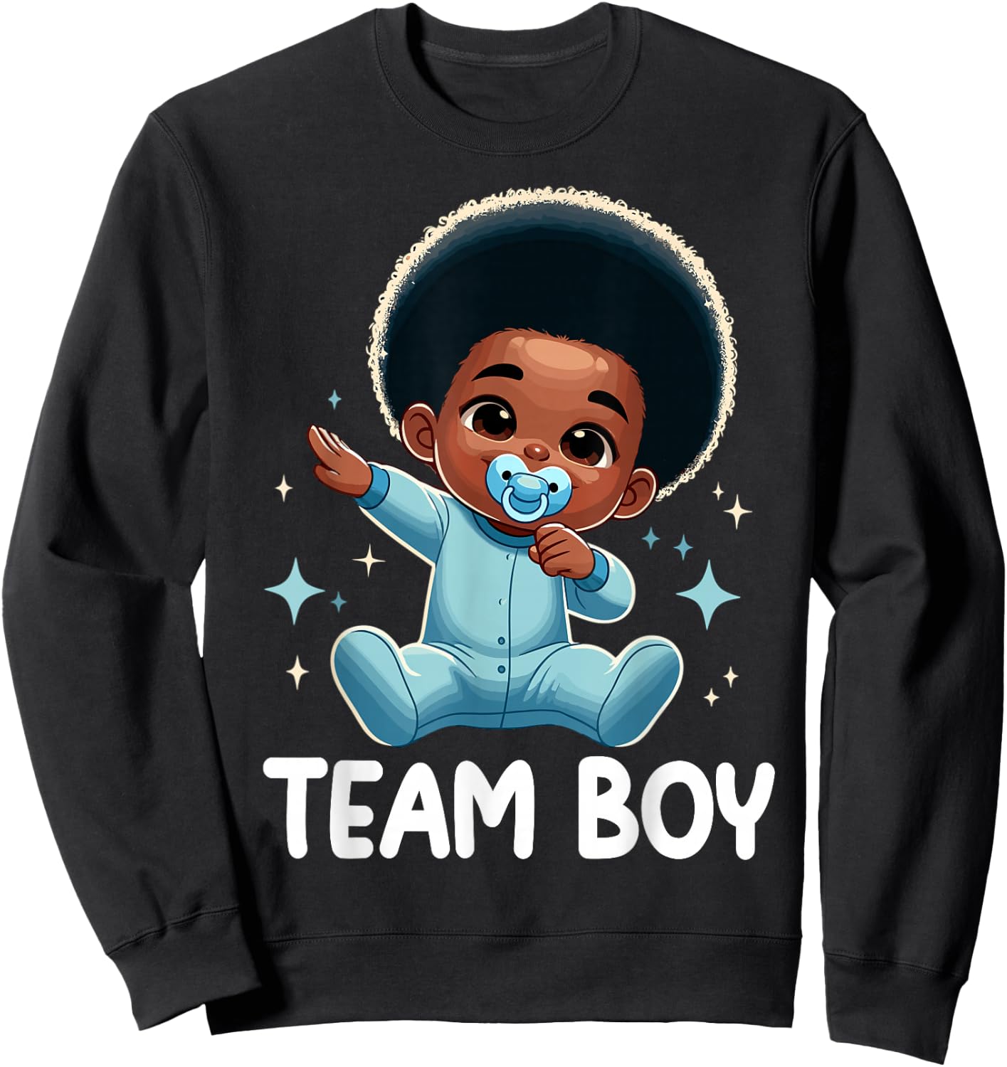 Team Boy Baby Announcement Gender Reveal Party Sweatshirt - Sweatshirt | Black