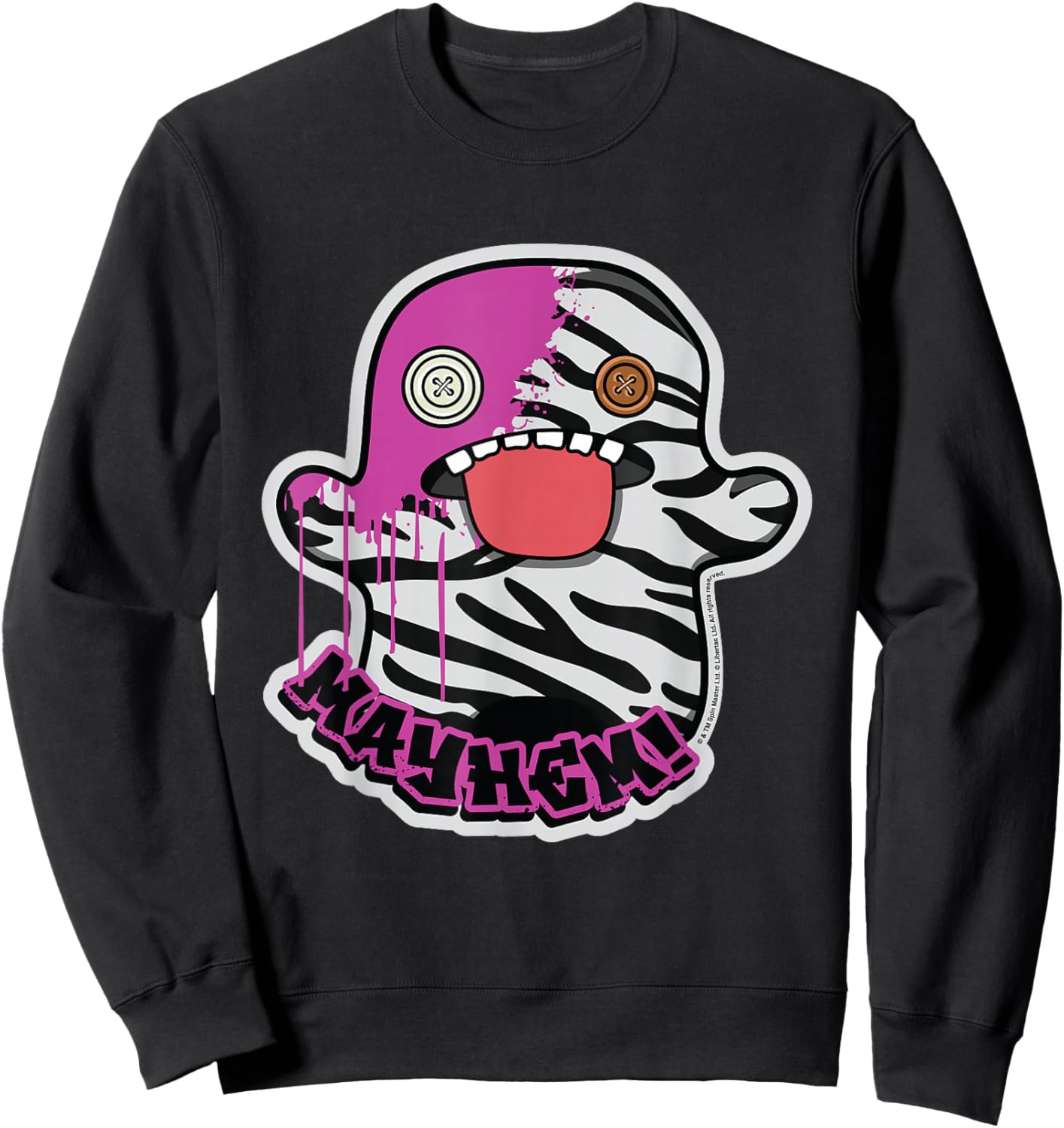 Fuggler Mayhem Oogah Boogah Zebra Paint Splat Sweatshirt - Sweatshirt | Black