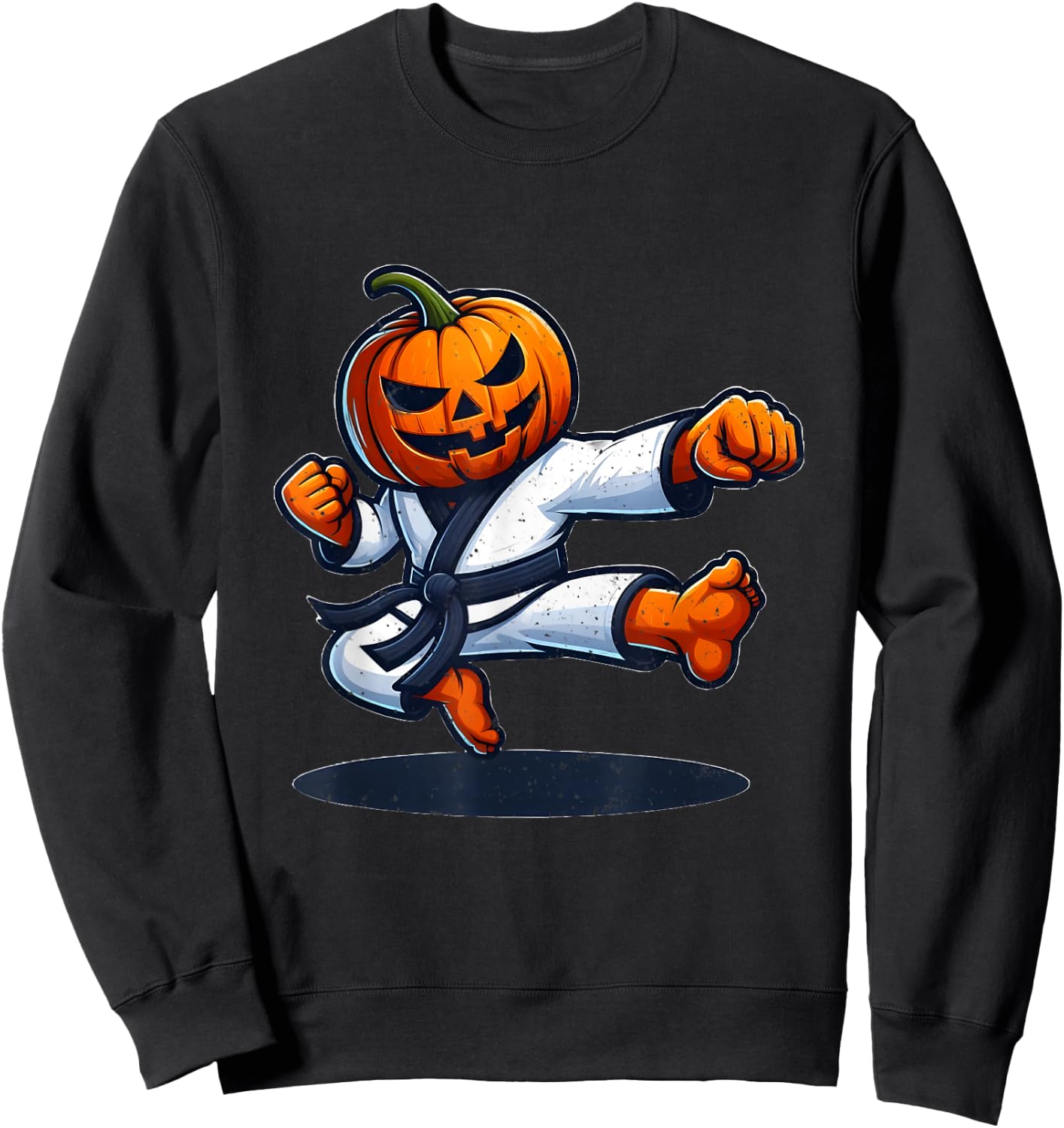 Karate Halloween Pumpkin Sweatshirt - Sweatshirt | Black