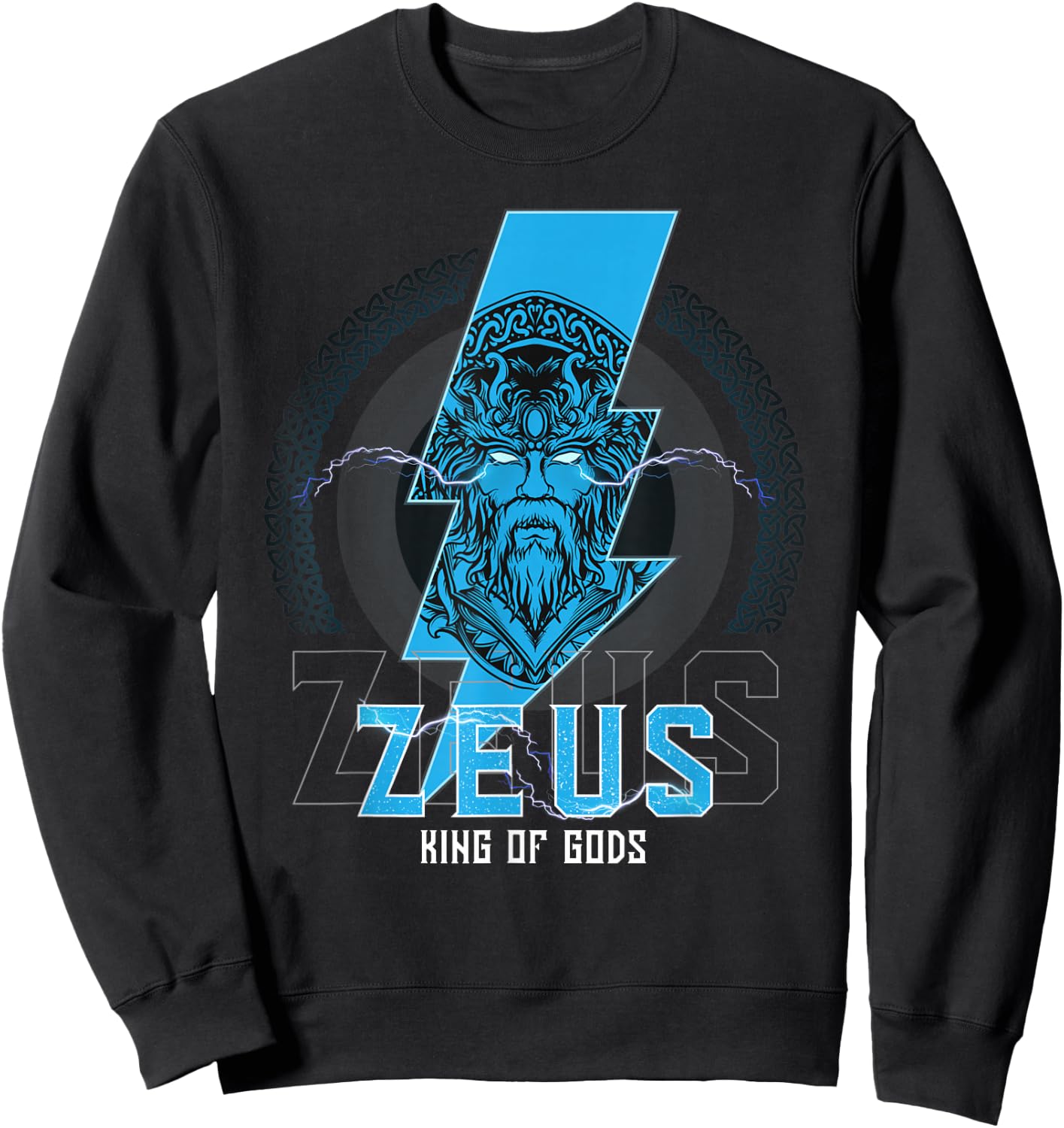 Greek Mythology or Zeus King of Gods or Ancient Greek God Sweatshirt - Sweatshirt | Black