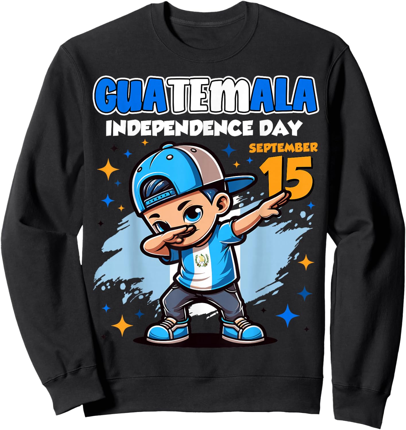 Guatemala Independence Day September 15 Celebration boys Sweatshirt - Sweatshirt | Black