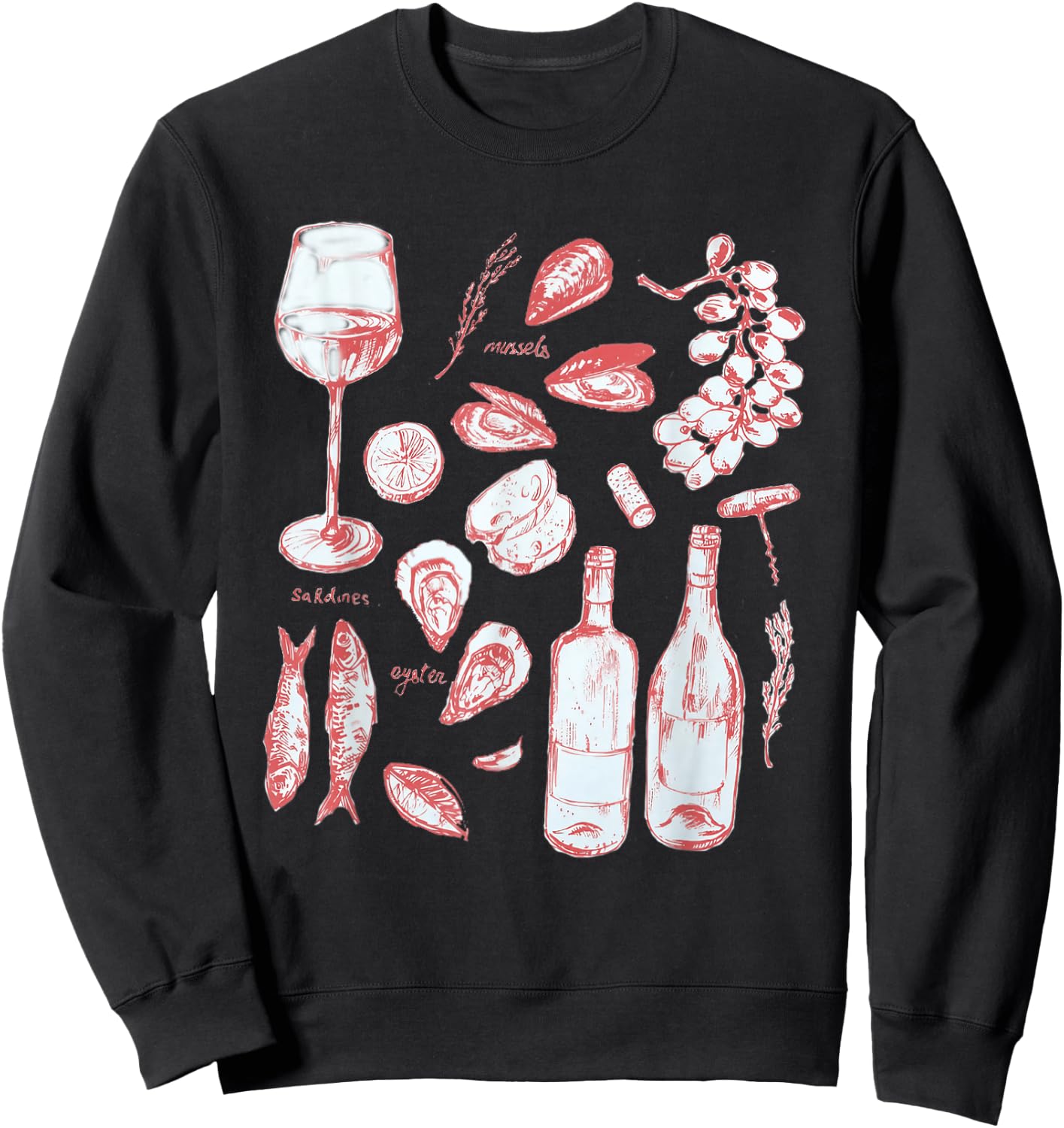 Seafood Italian Summer - Tin Fish Sweatshirt - Sweatshirt | Black