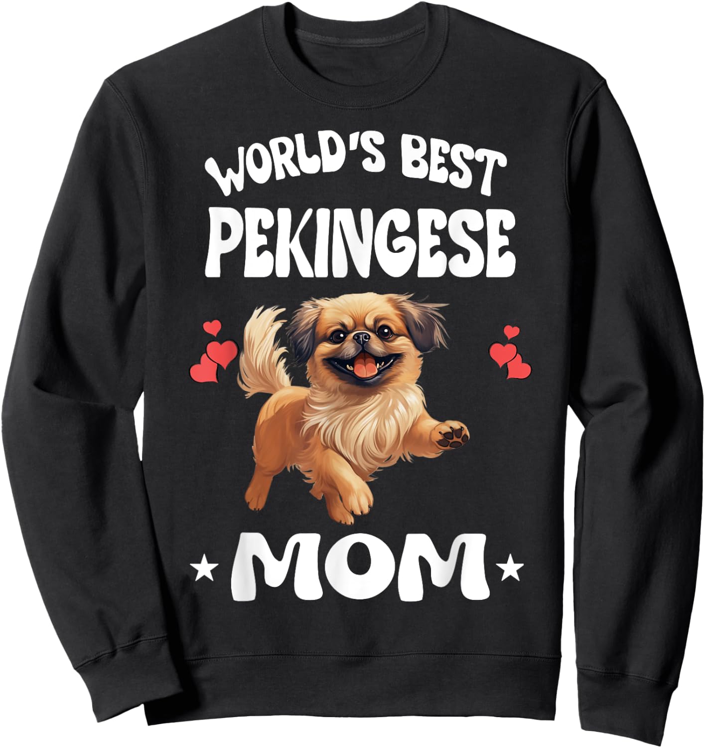 World's Best Pekingese Mom Dog Pets Sweatshirt - Sweatshirt | Black