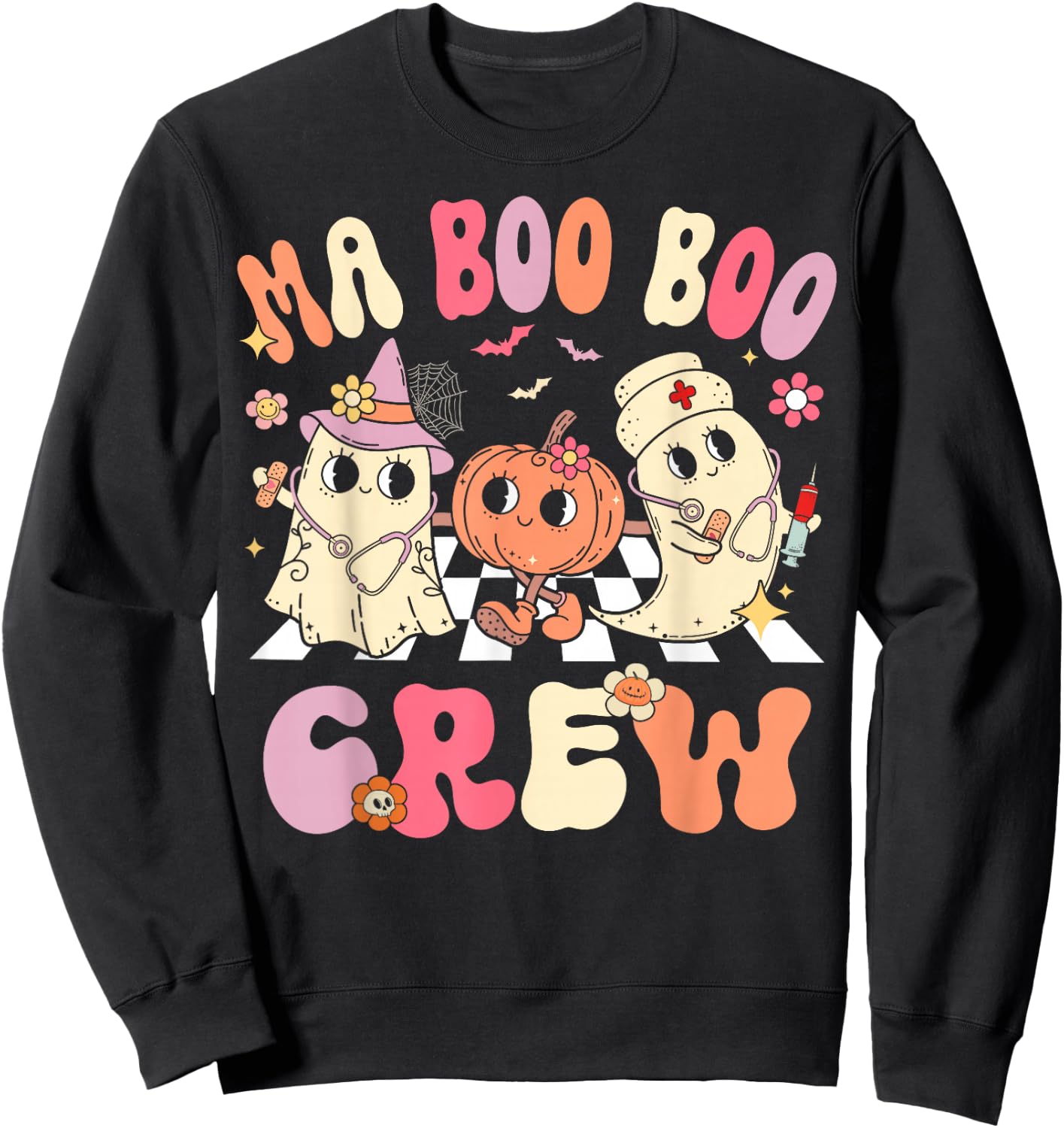 Medical Assistant Boo Crew MA Halloween Sweatshirt - Sweatshirt | Black