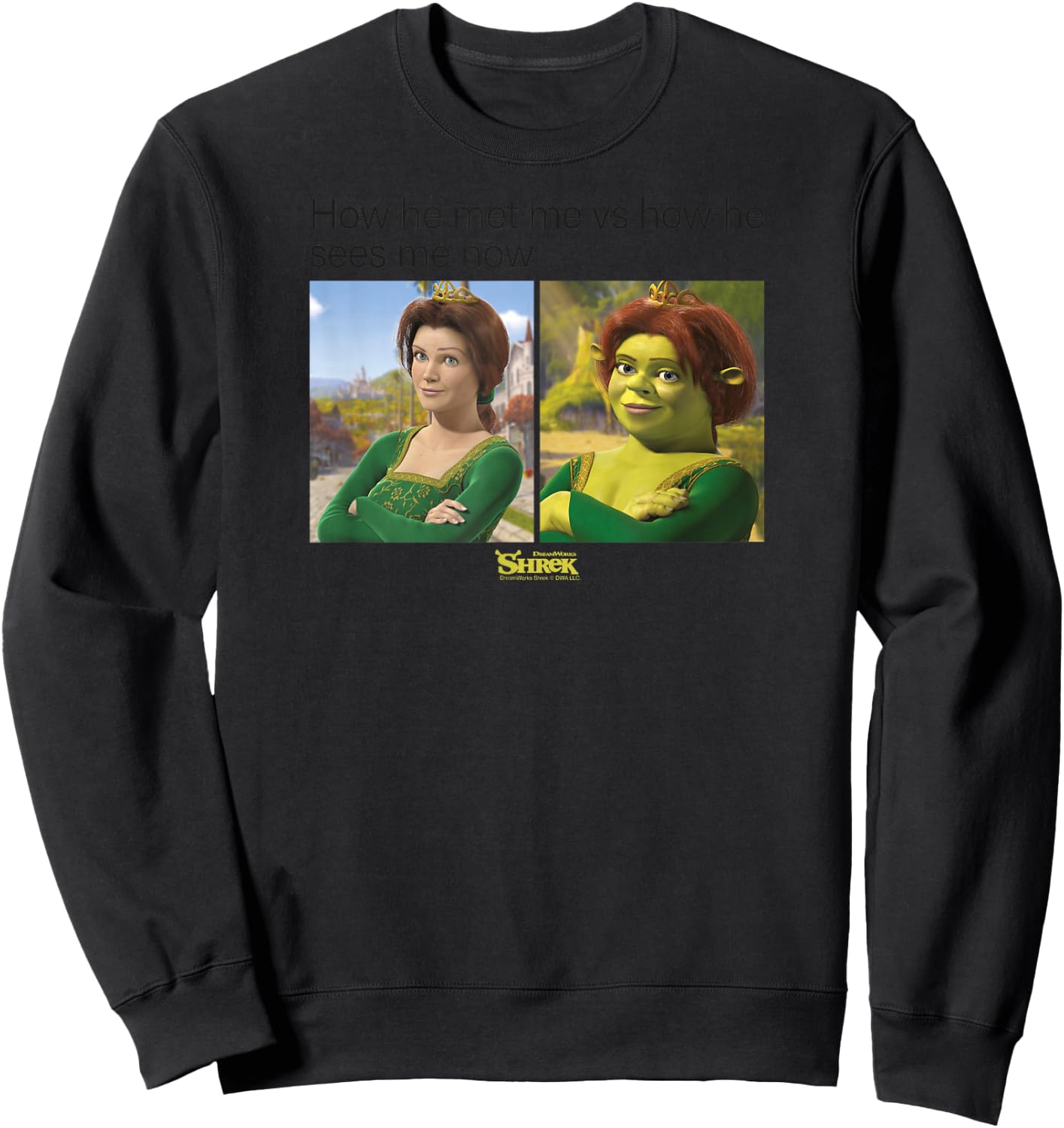 Shrek Princess Fiona Meme Sweatshirt - Sweatshirt | Black