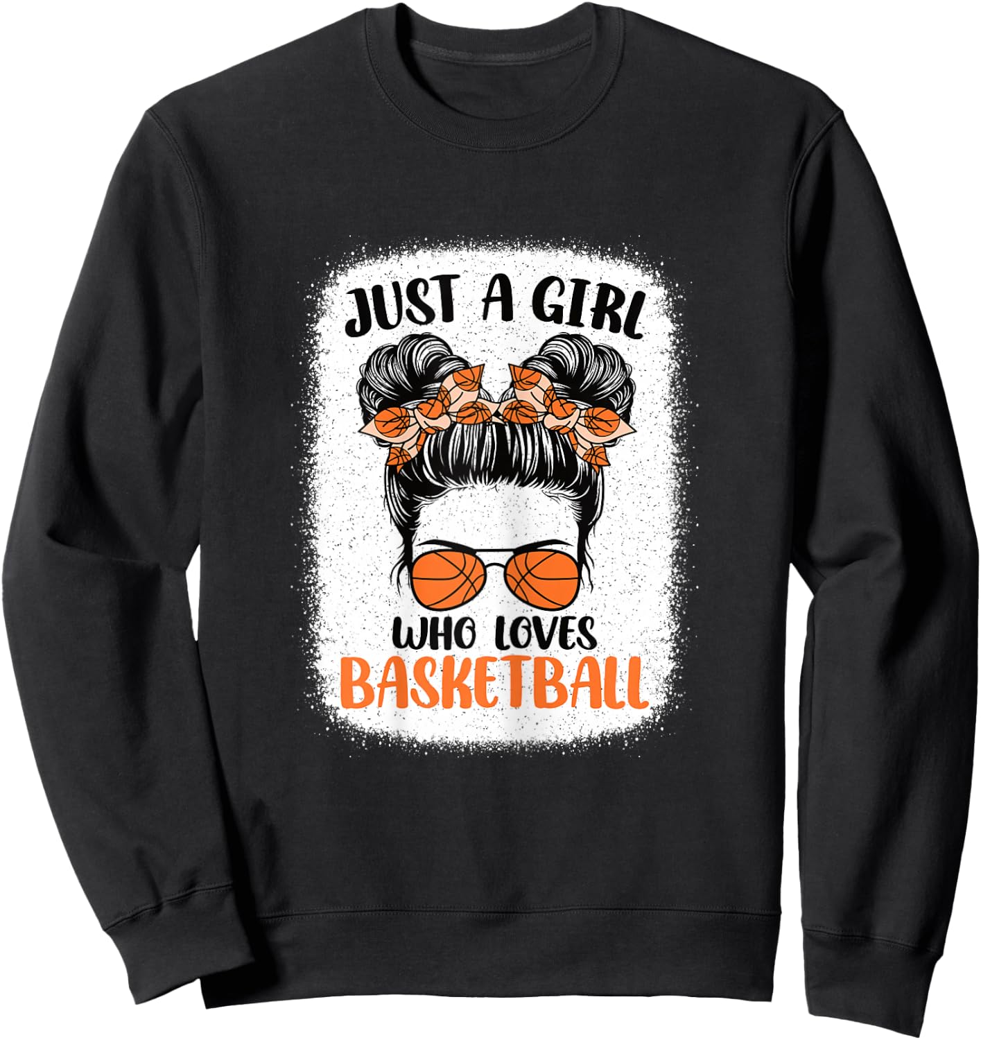 Just A Girl Who Loves Basketball Cute Basketball Player Sweatshirt - Sweatshirt | Black