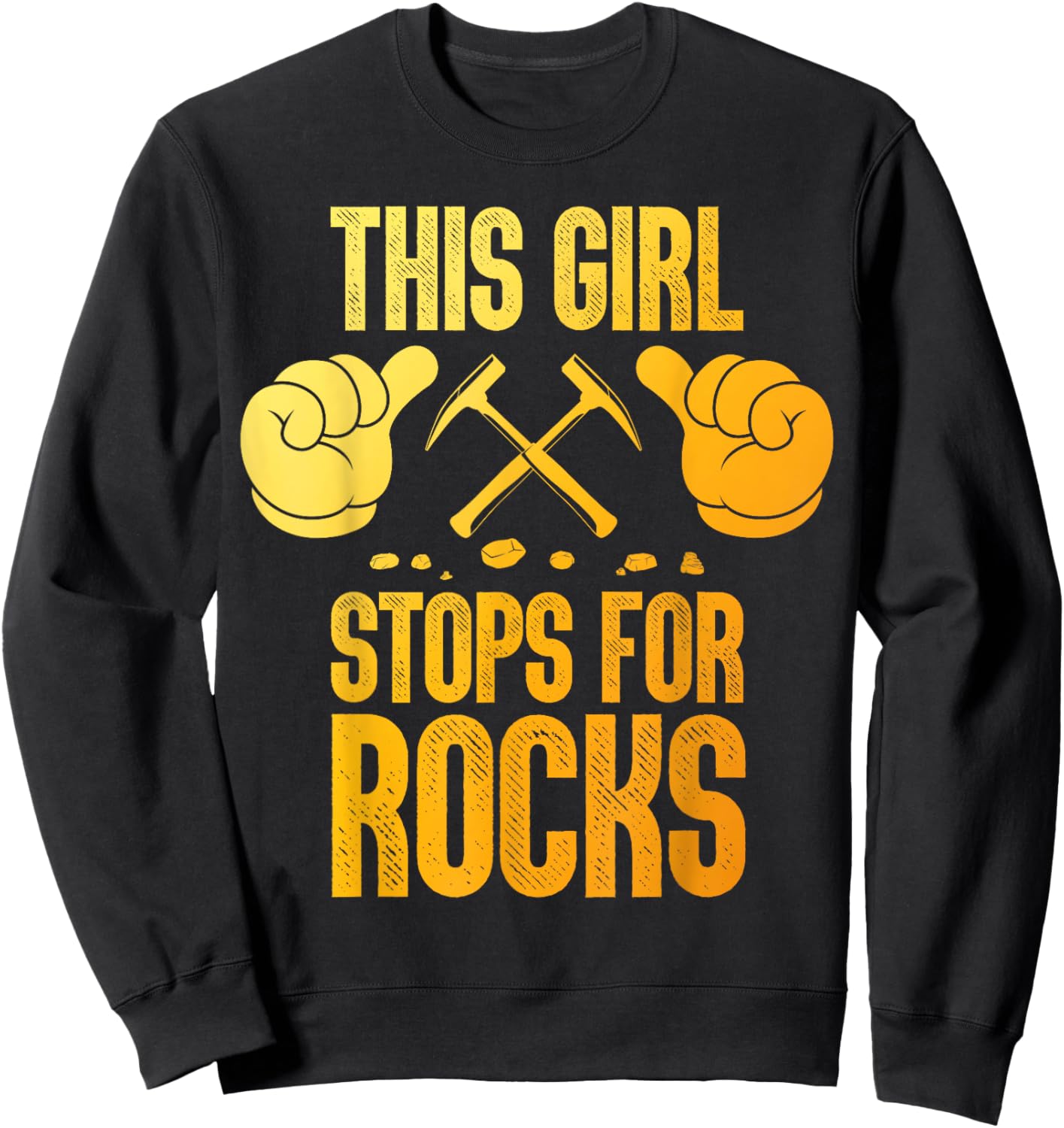Cool Geology Art Girls Geologist Rock Collector Sweatshirt - Sweatshirt | Black