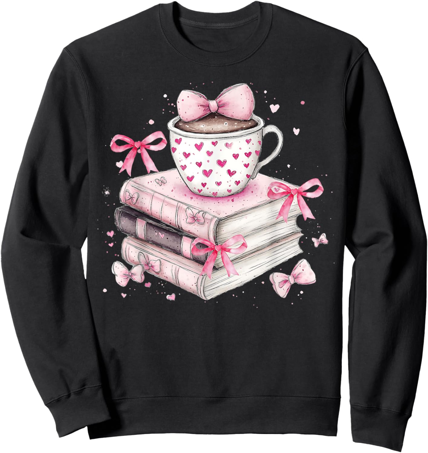 Teacher Valentine's Day All Booked For Valentines Reading Sweatshirt - Sweatshirt | Black