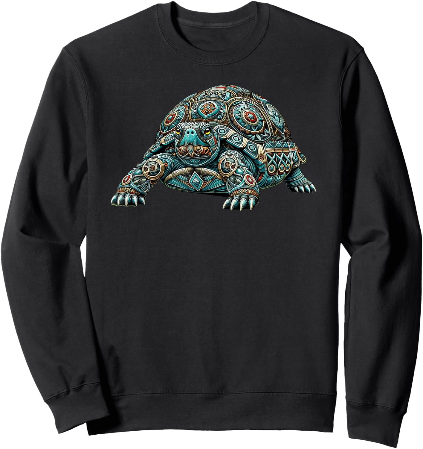 Mandala Art Box Turtle Turtles Sweatshirt - Sweatshirt | Black