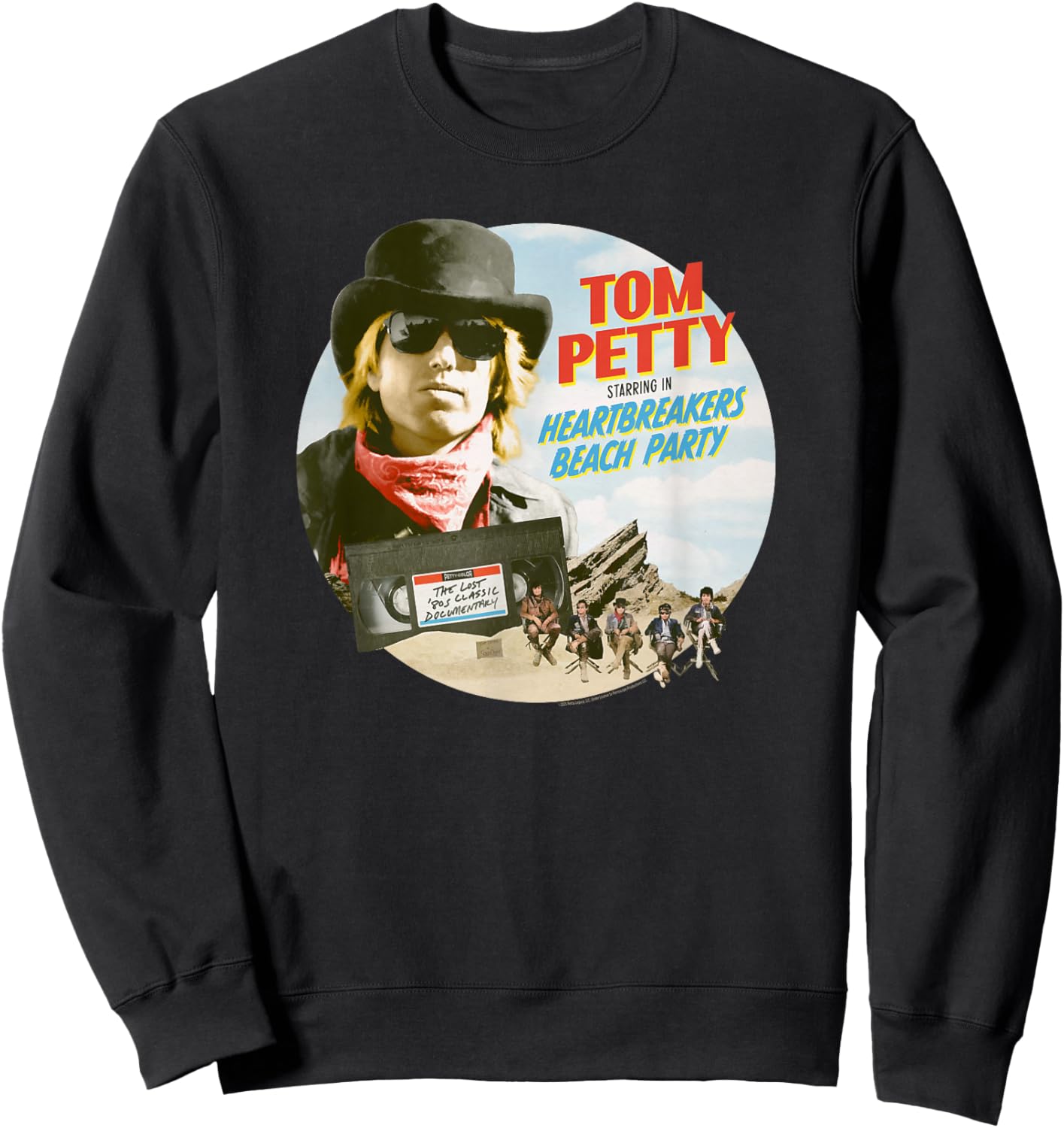 Tom Petty & The Heartbreakers Beach Party Movie Poster Art Sweatshirt - Sweatshirt | Black