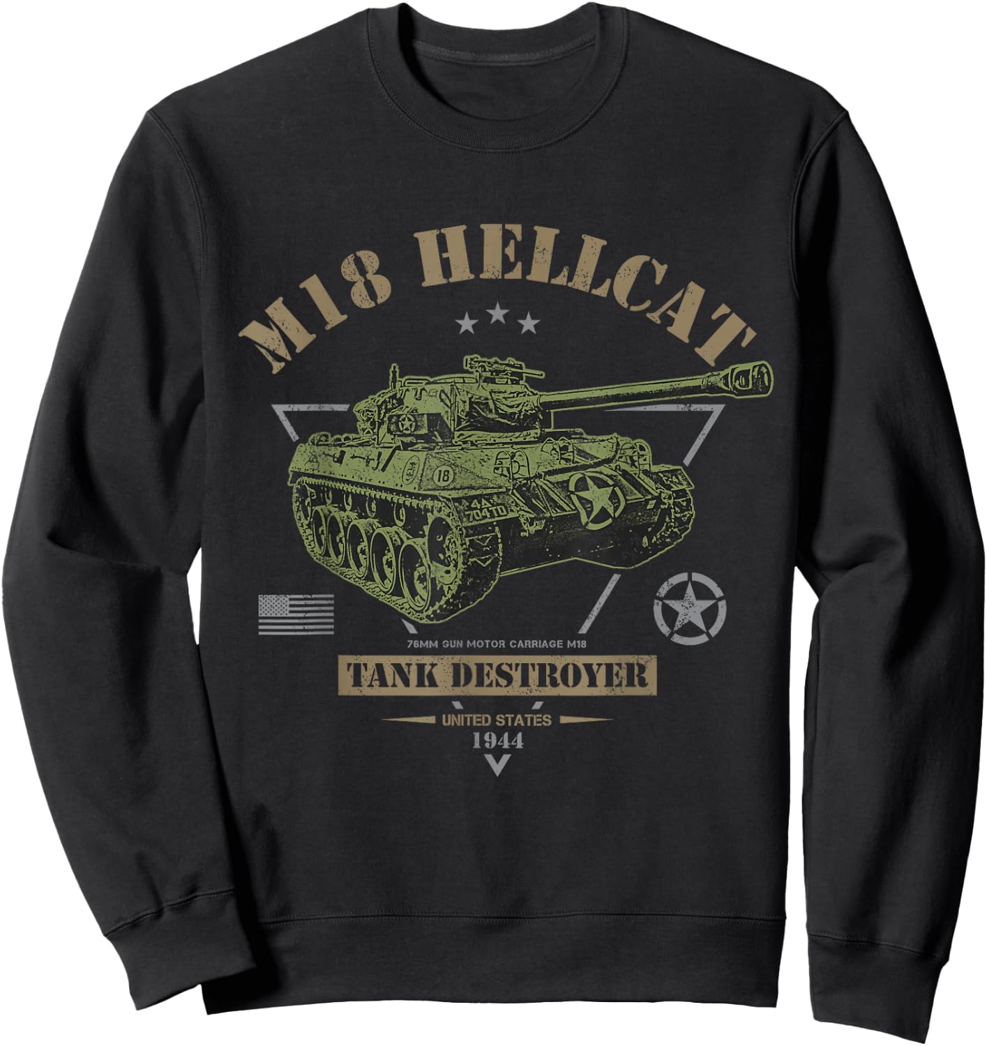 M18 Hellcat WW2 Tank Destroyer Sweatshirt - Sweatshirt | Black