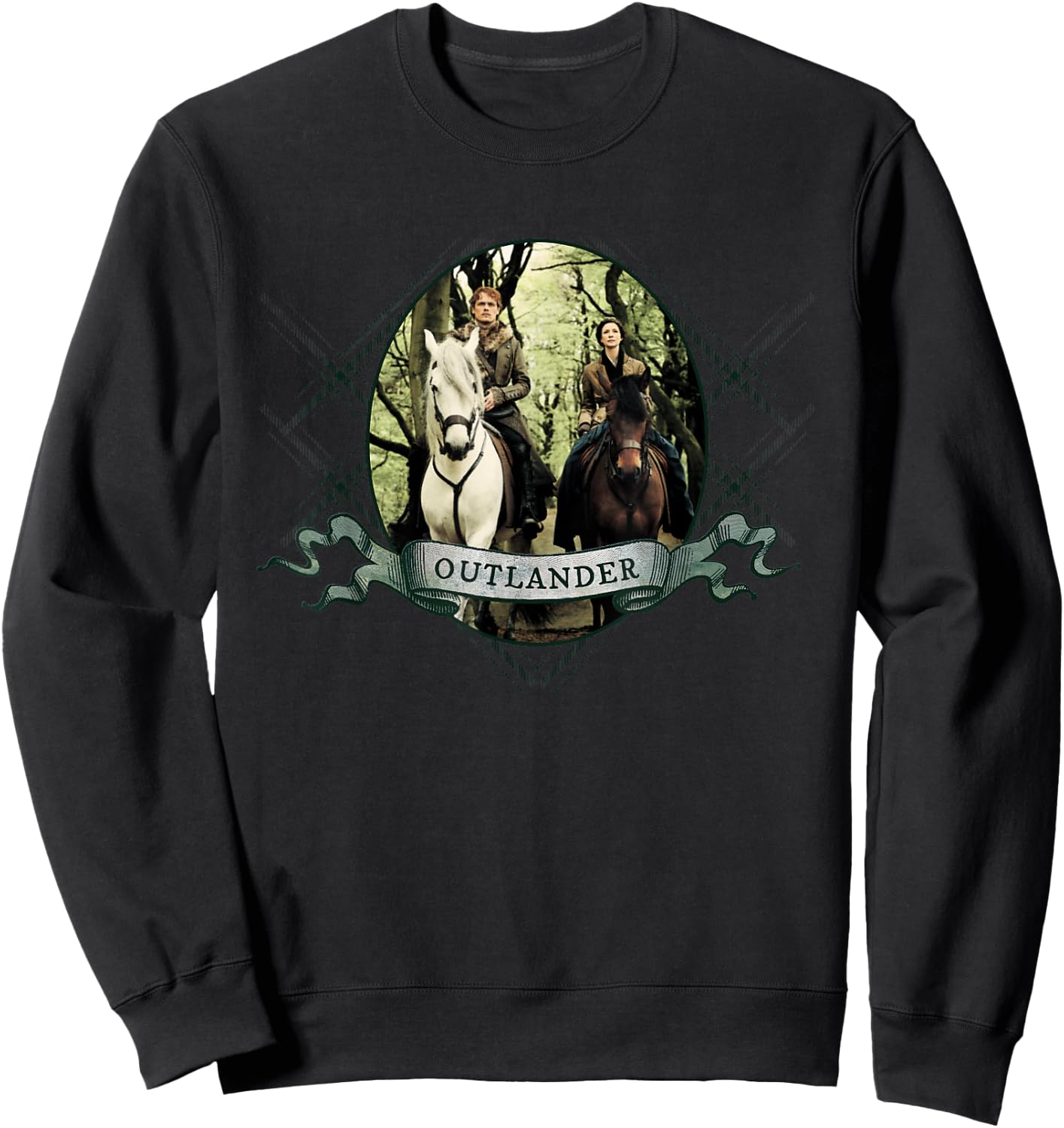 Outlander Banner with Horses Sweatshirt - Sweatshirt | Black