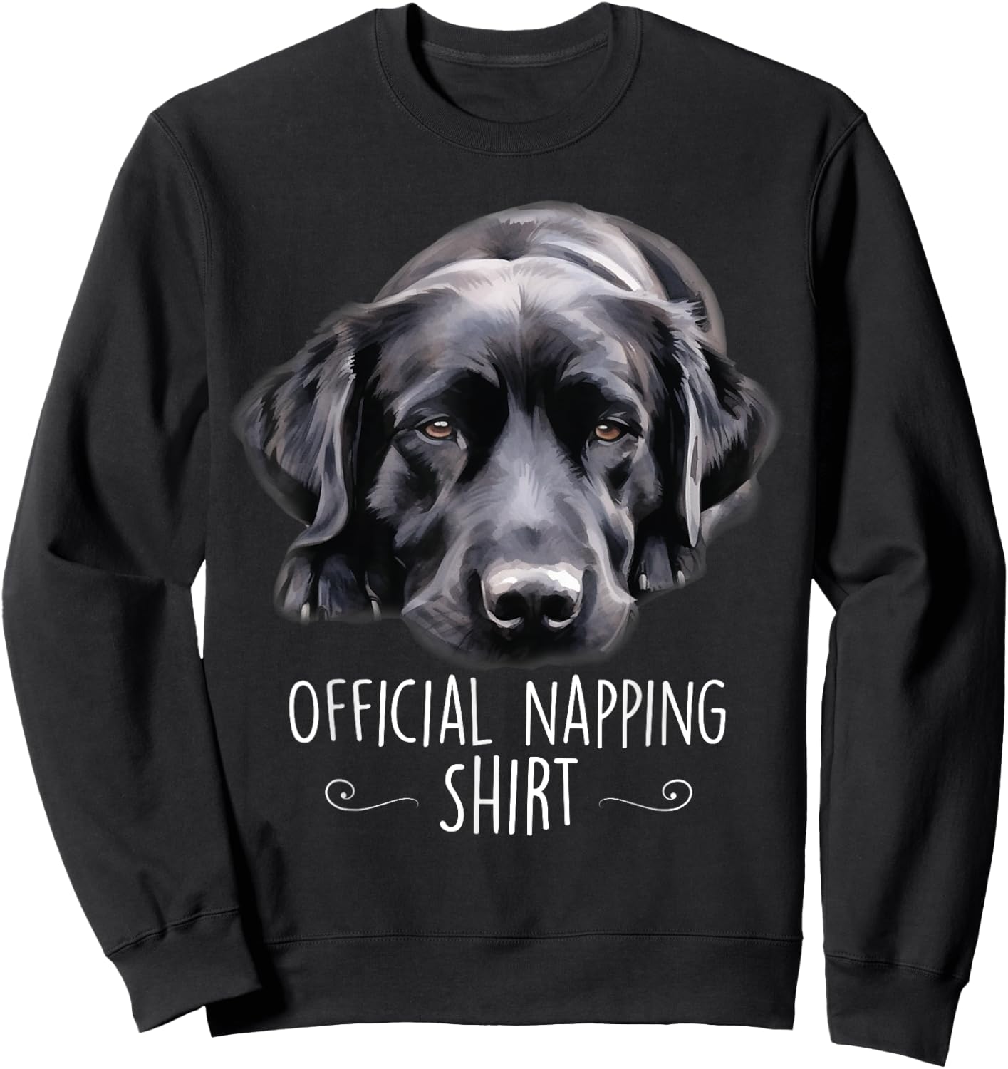 Sleeping Labrador Pyjamas Dog Lover Official Napping Lab Sweatshirt - Sweatshirt | Black
