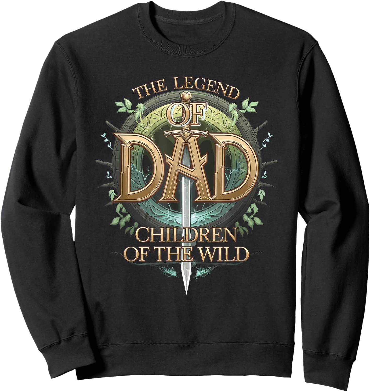 PC Gamer Dad RPG Role Playing Games The Legend Of Dad Children Of The Wild Black Men's Sweatshirt - Sweatshirt | Black