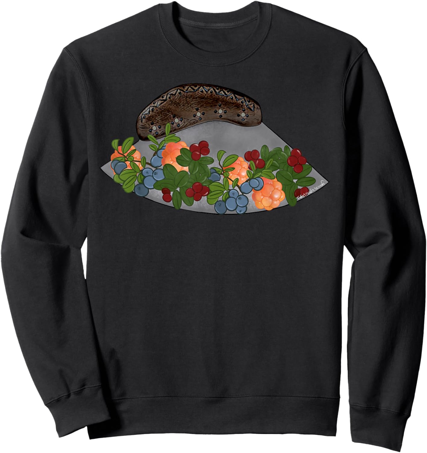 Tundra berries Sweatshirt - Sweatshirt | Black