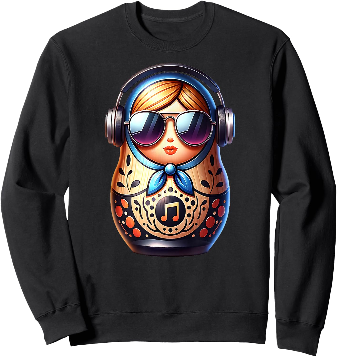 Russian Matryoshka Music Russia Russian Matryoshka Sweatshirt - Sweatshirt | Black