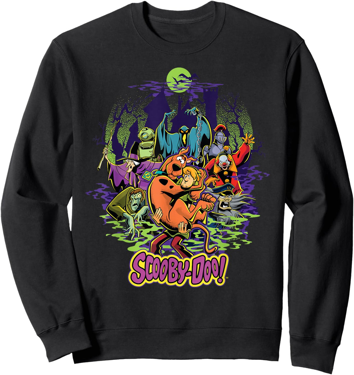 Scooby-Doo and Shaggy Chased by Monsters Sweatshirt - Sweatshirt | Black