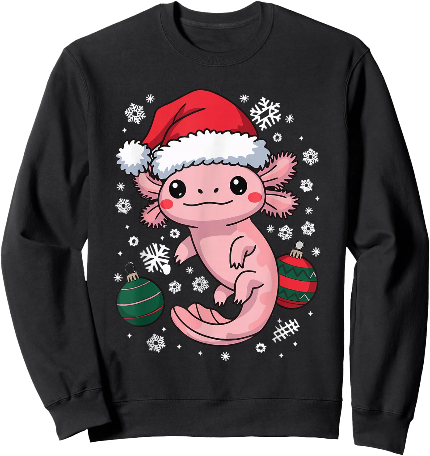 Axolotl Christmas Sweatshirt - Sweatshirt | Black