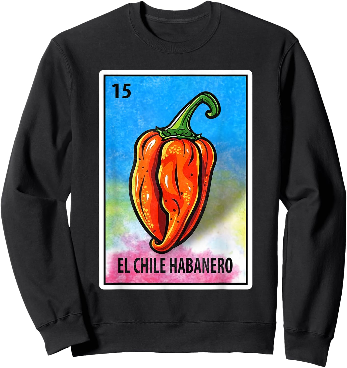 Mexican Bingo El Chile Habanero Sweatshirt - Sweatshirt | Black