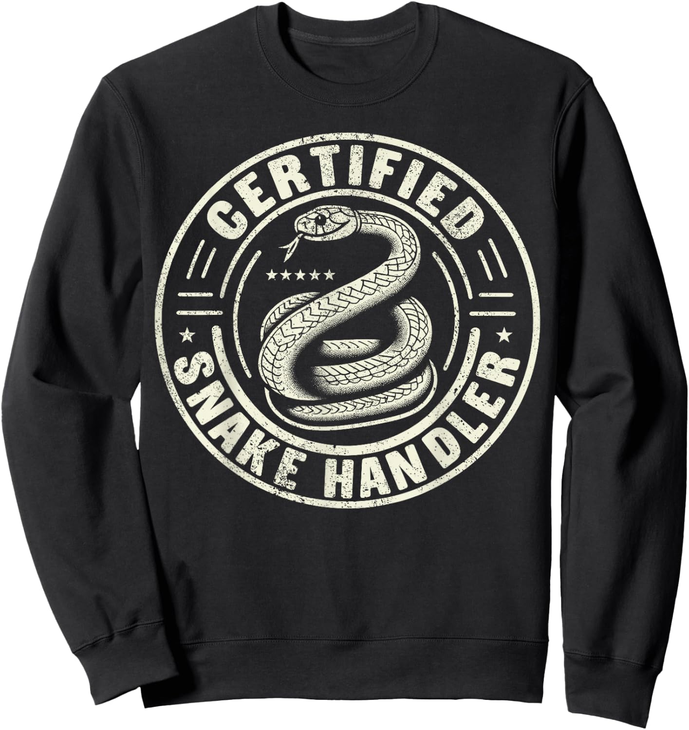 Certified Snake Handler - Snake Owner - Snake Sweatshirt - Sweatshirt | Black