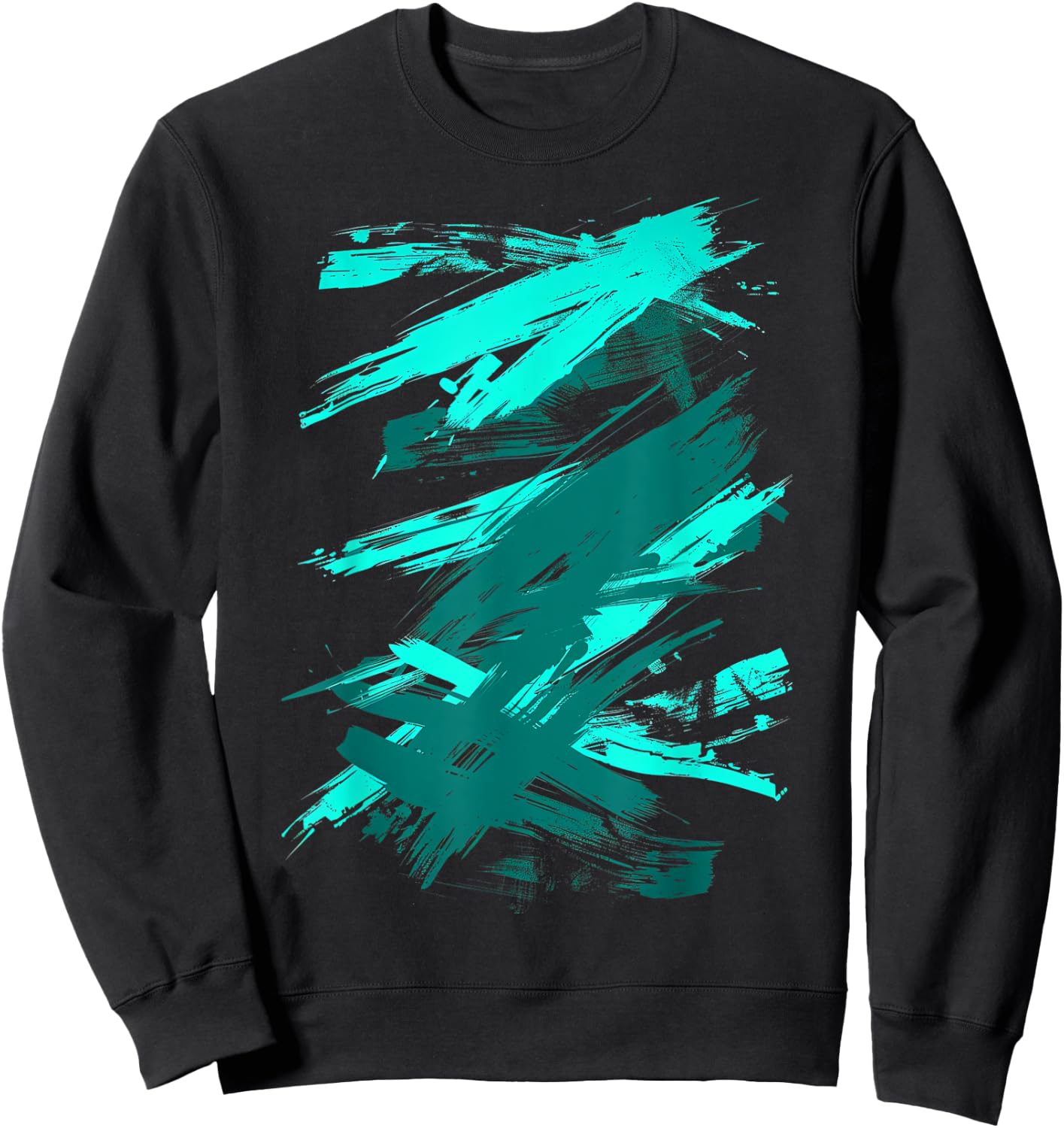 LumaThread -Adults Teal & Black Graphic Sweatshirt - Sweatshirt | Black