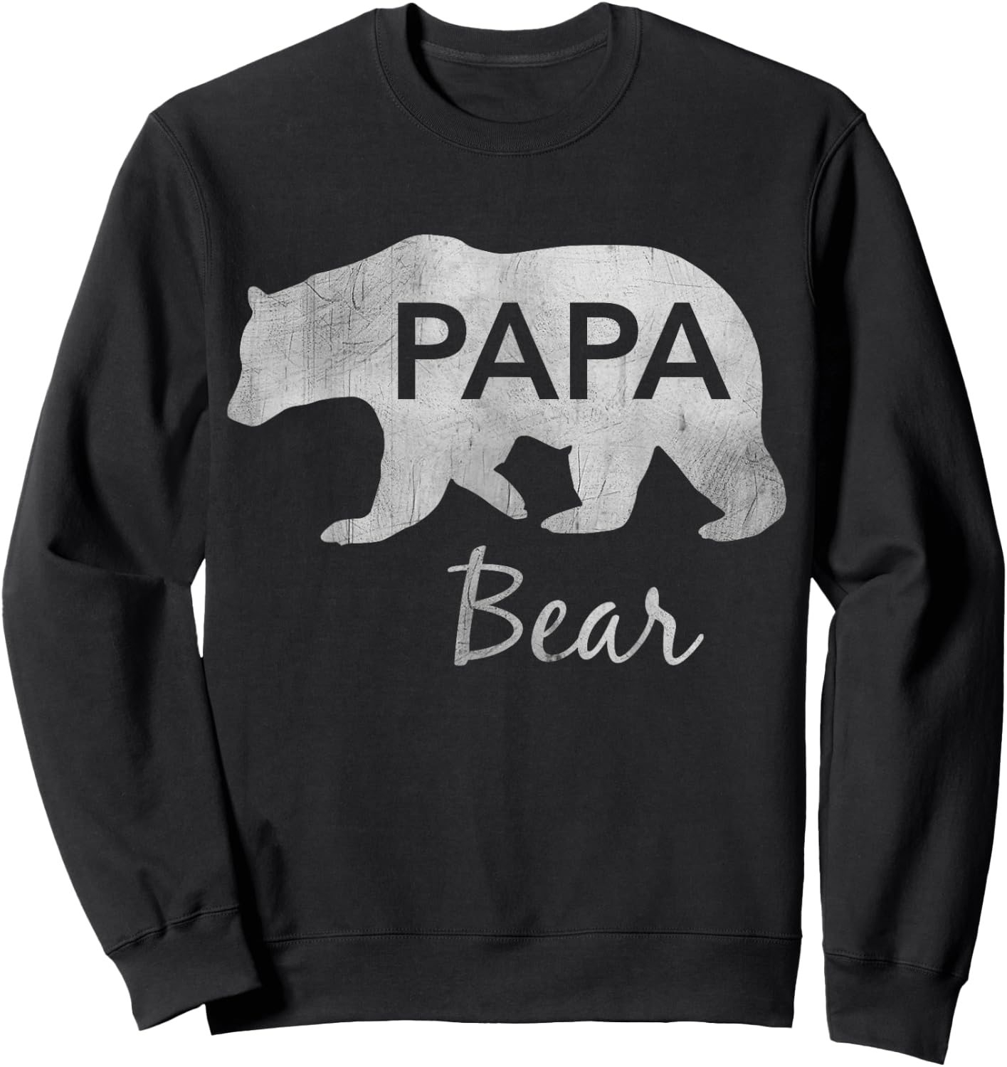 Papa Bear Great Gift Dad, Father, Grandpa Sweatshirt - Sweatshirt | Black