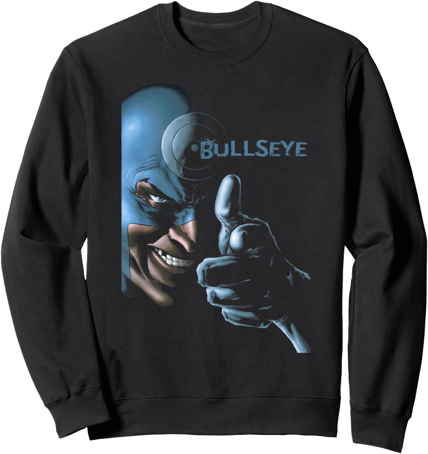 Marvel Comics Vintage Bullseye Big Face Poster Sweatshirt - Sweatshirt | Black
