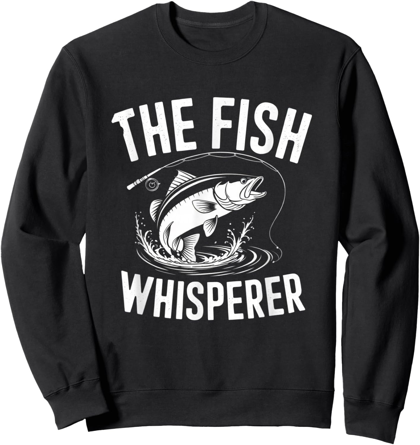 The Fish Whisperer Master Angler Artwork Sweatshirt - Sweatshirt | Black