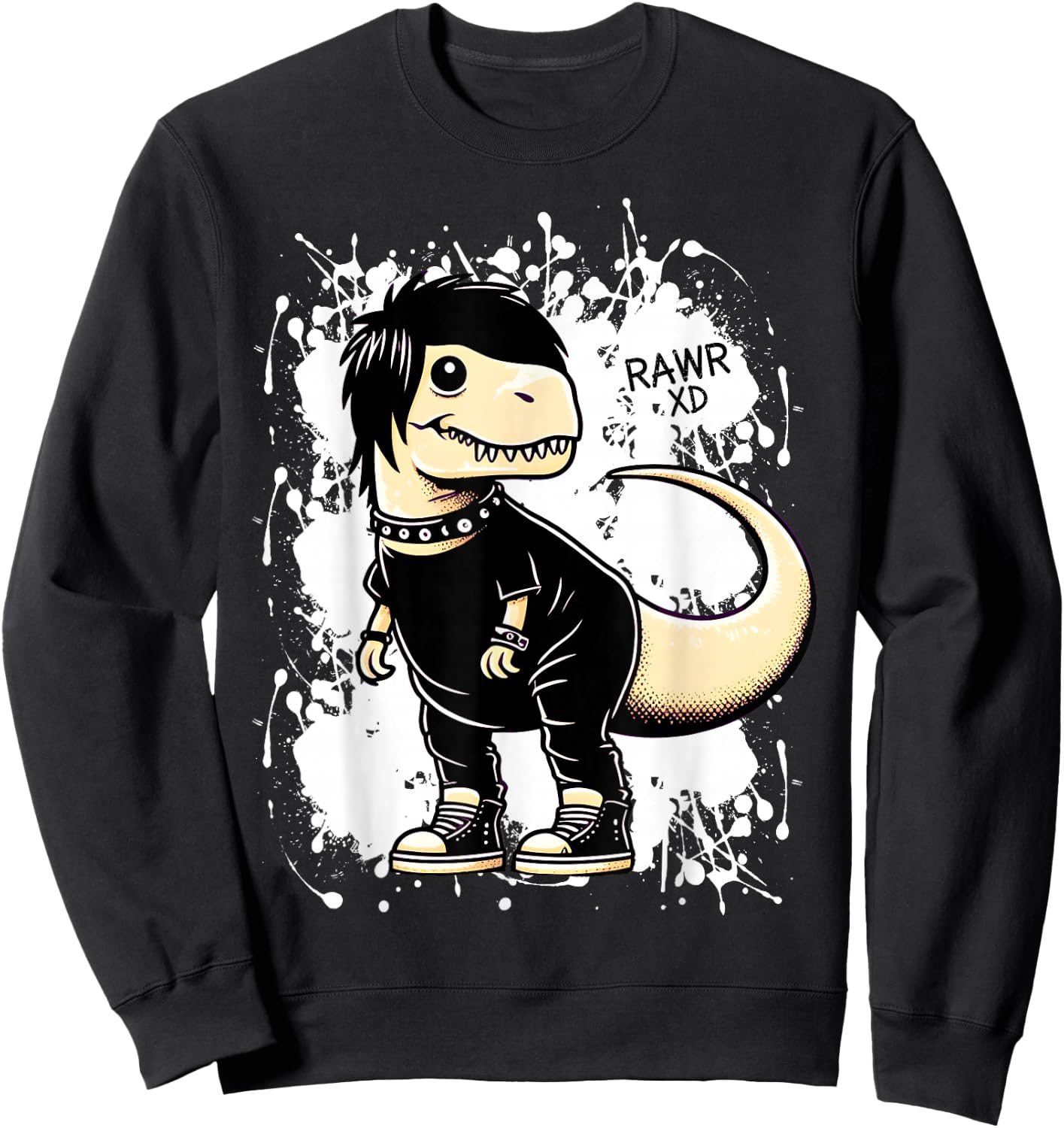 Rawr XD Scene Kid Dinosaur Funny Sweatshirt - Sweatshirt | Black
