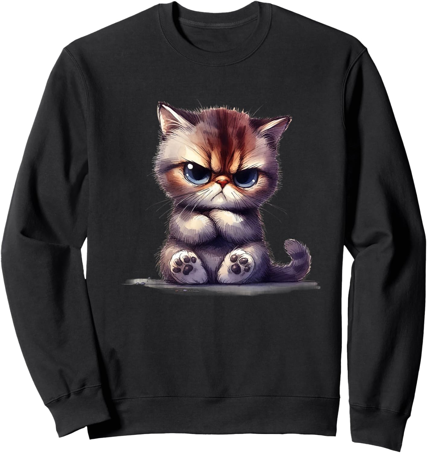 Funny Animals Grumpy Cats Sweatshirt - Sweatshirt | Black
