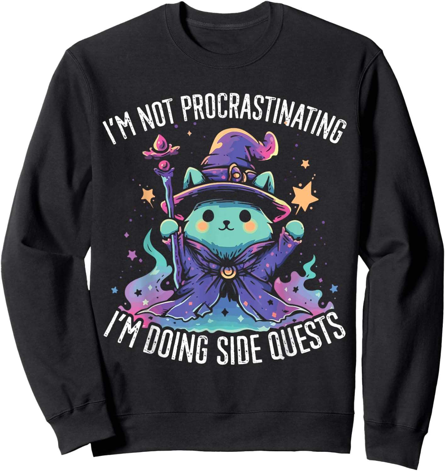 Side Quests Procrastinator MMORPG MMO RPG Video Game Sweatshirt - Sweatshirt | Black