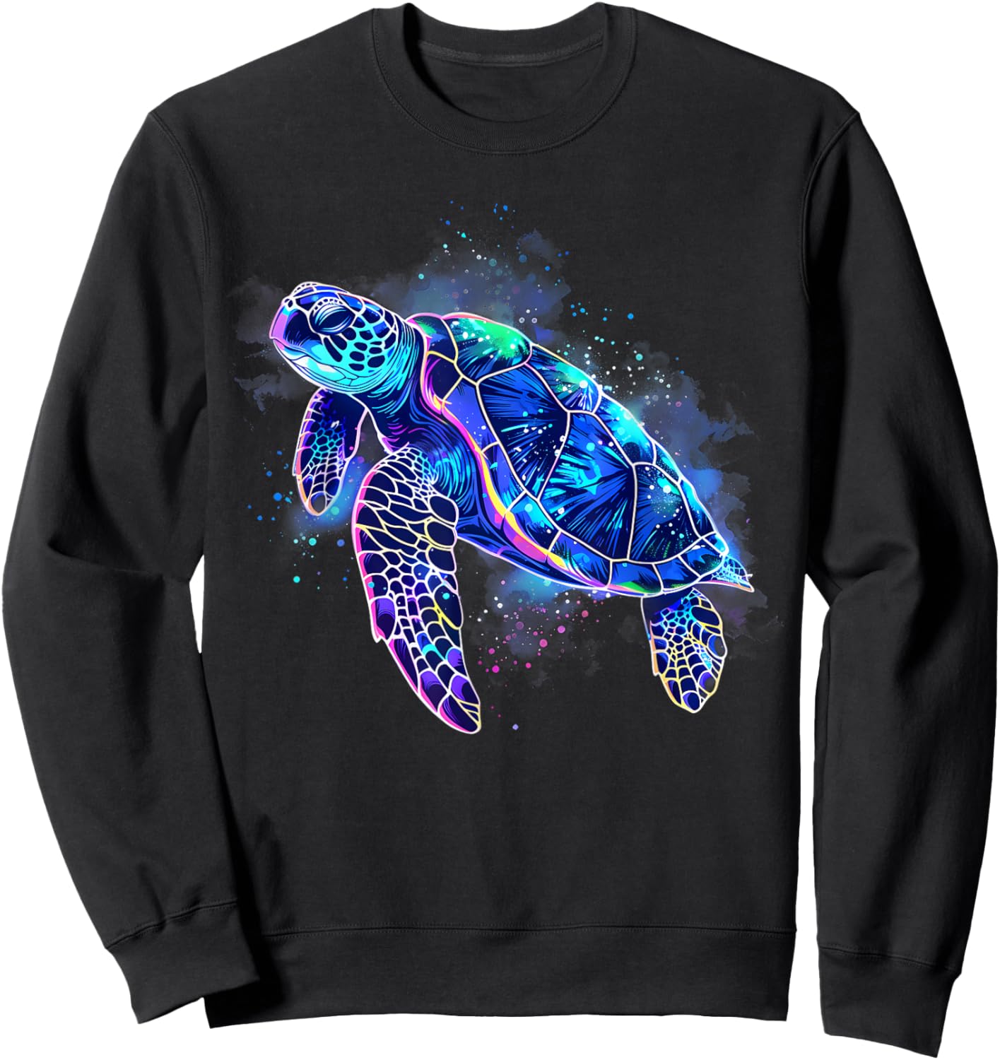 Sea Turtle Sea Ocean Animal Sea Turtle Lover Artwork Motif Sweatshirt - Sweatshirt | Black