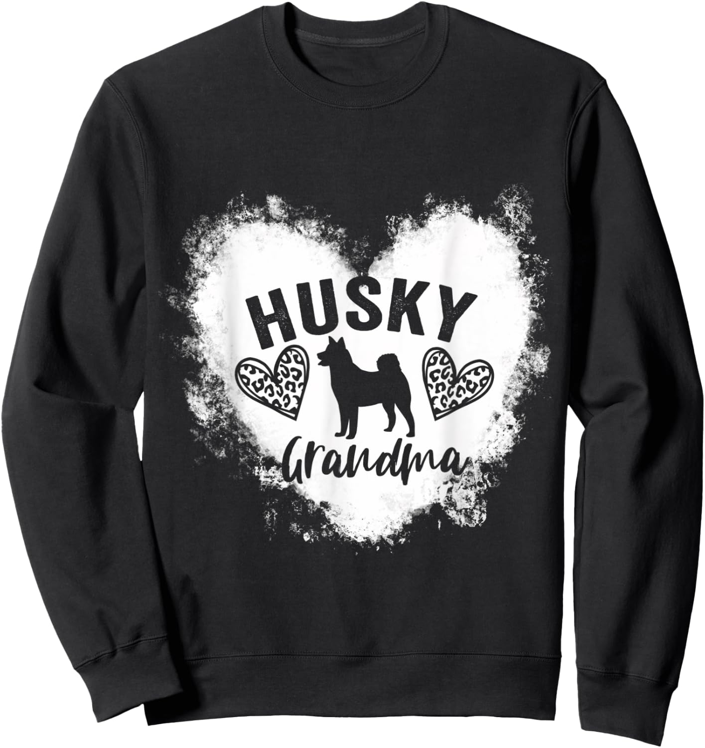 Husky Grandma Husky Nana Husky Dog Lover Sweatshirt - Sweatshirt | Black