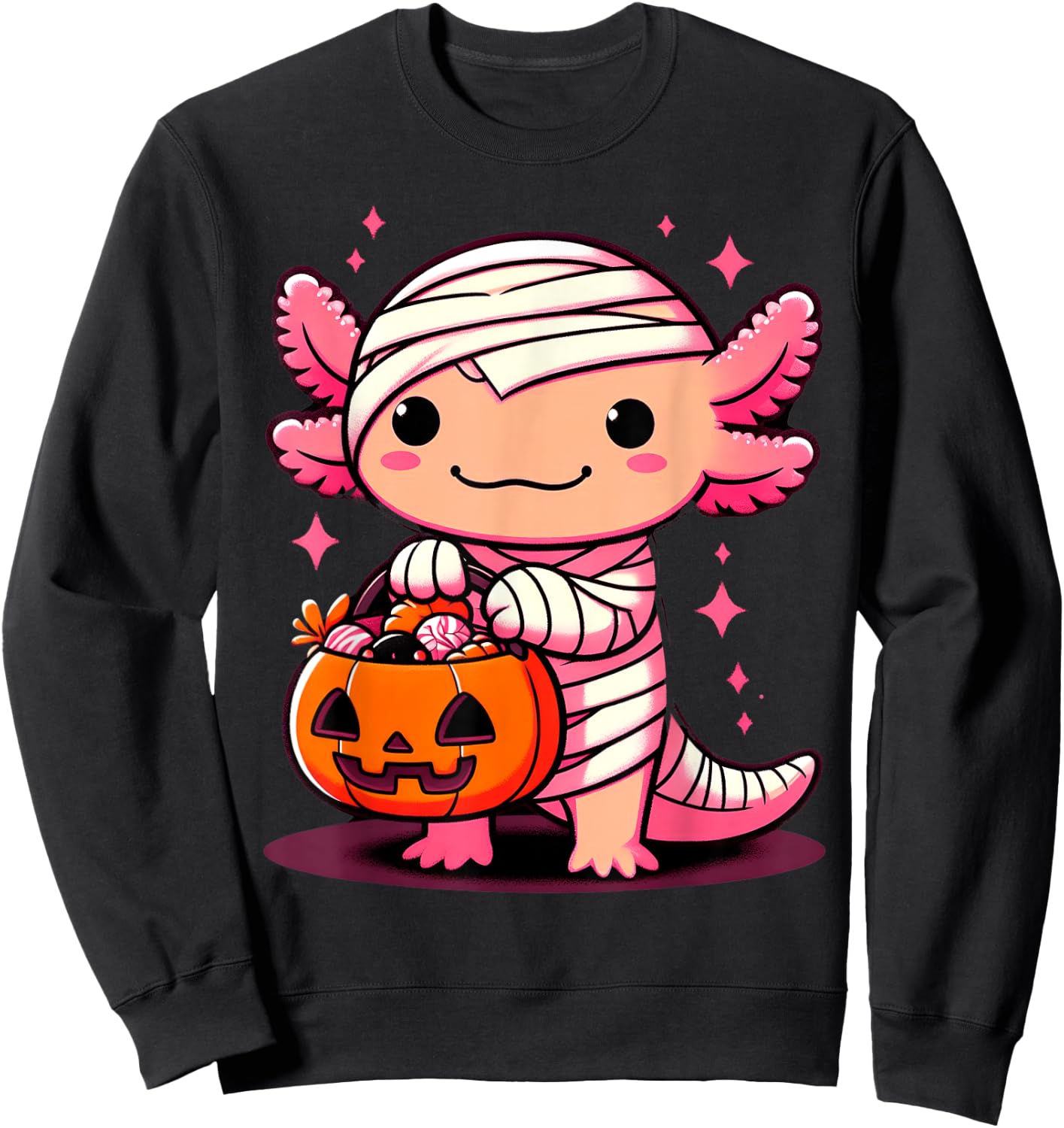 Cute Axolotl Halloween Costume Toddler Kids Boys & Girls Sweatshirt - Sweatshirt | Black