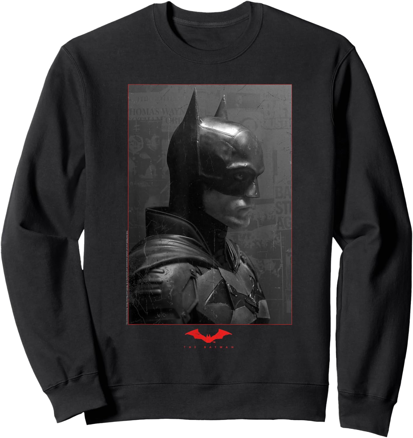 The Batman Worn Portrait Sweatshirt - Sweatshirt | Black
