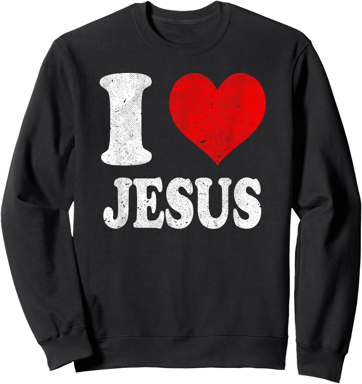 I Love Jesus Vintage Sweatshirt - Sweatshirt | Black