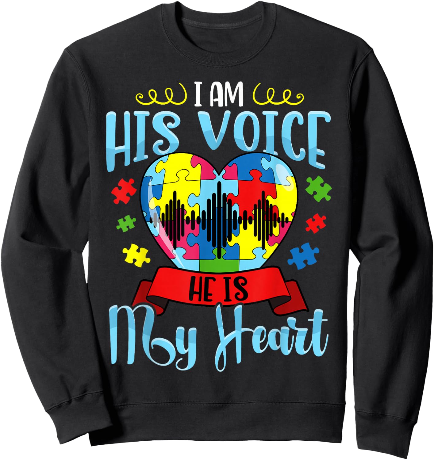 Autism Mom Shirt Autism Awareness Shirt Cute Sweatshirt - Sweatshirt | Black