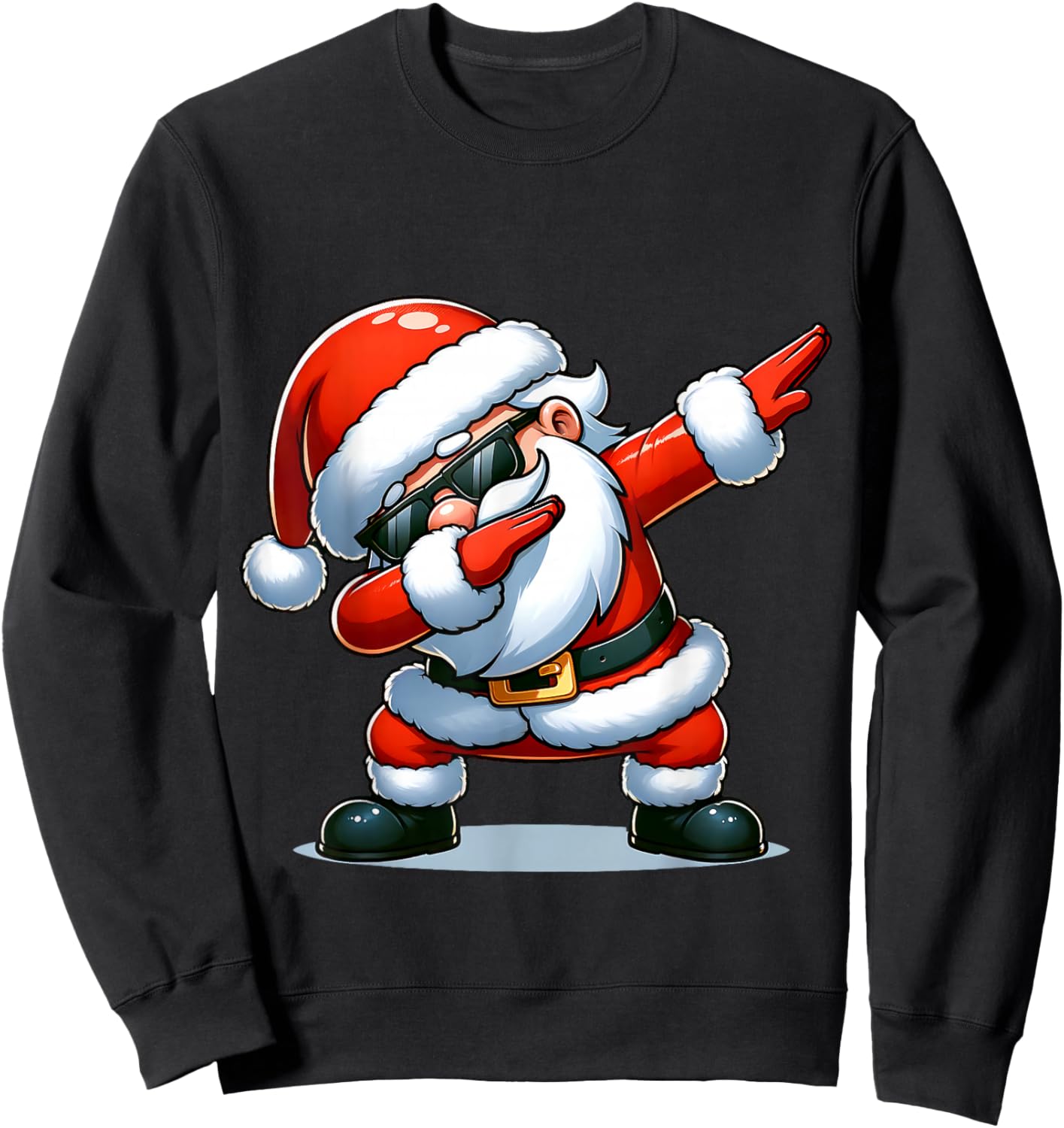 Christmas Santa Dabbing Boys Santa Xmas Funny Sweatshirt - Sweatshirt | Black