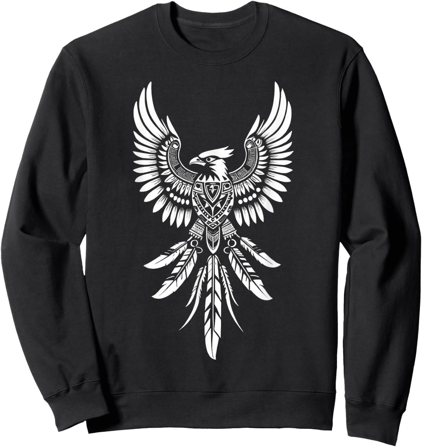 Thunderbird Native American Tribal Art Sweatshirt - Sweatshirt | Black