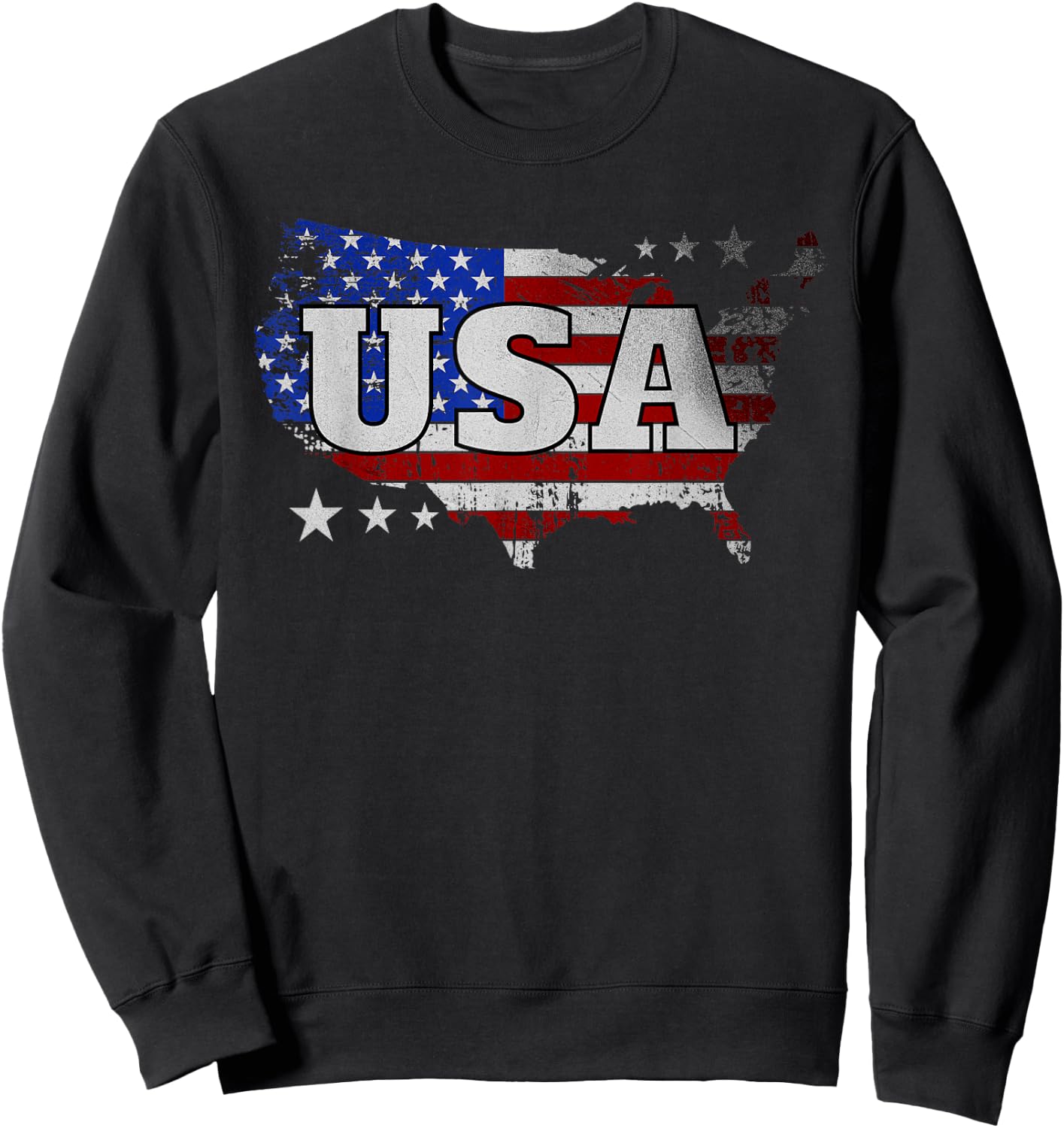 American Flag USA United States America US 4Th July Sweatshirt - Sweatshirt | Black