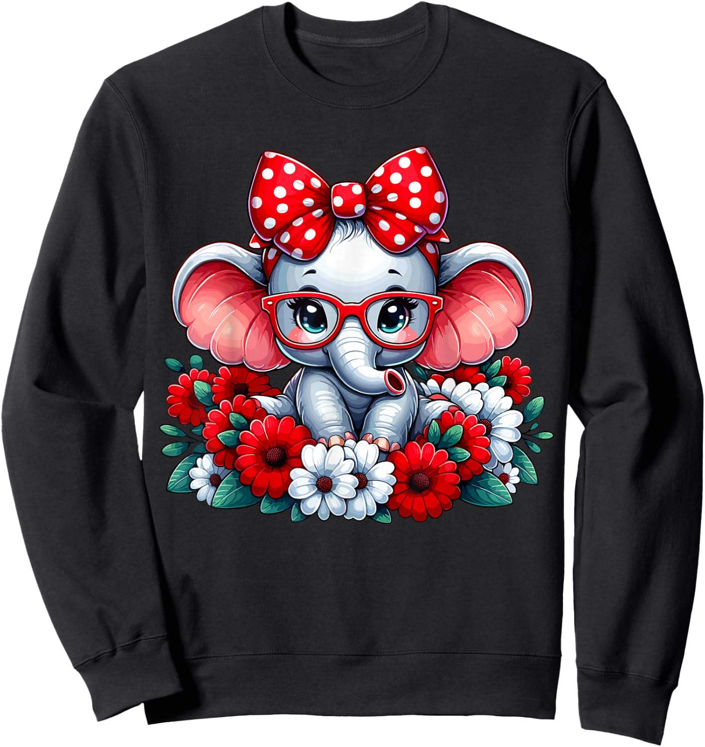 Elephant Flower Sweatshirt - Sweatshirt | Black