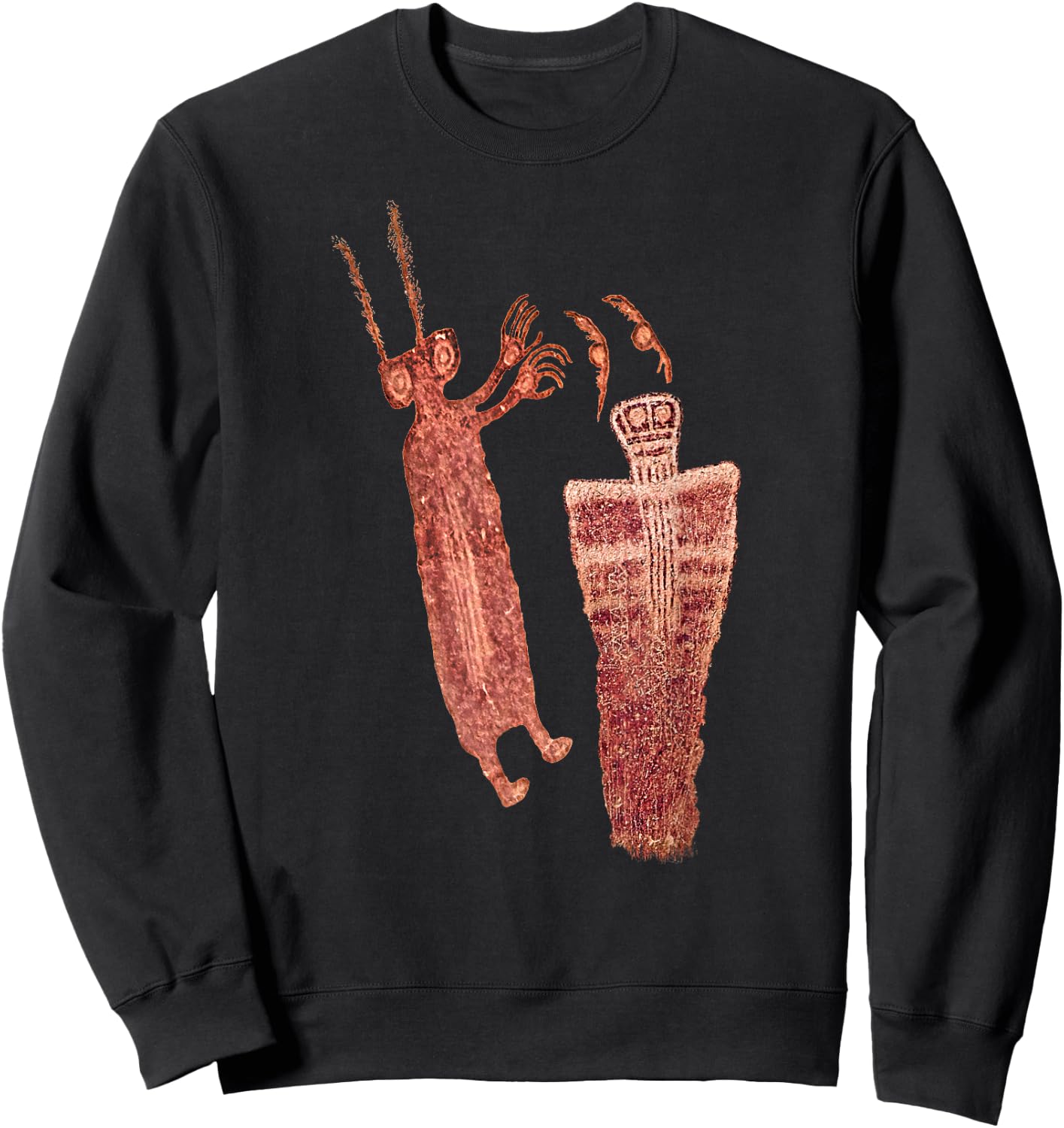 Ghost & Shaman Petroglyphs. Sweatshirt - Sweatshirt | Black
