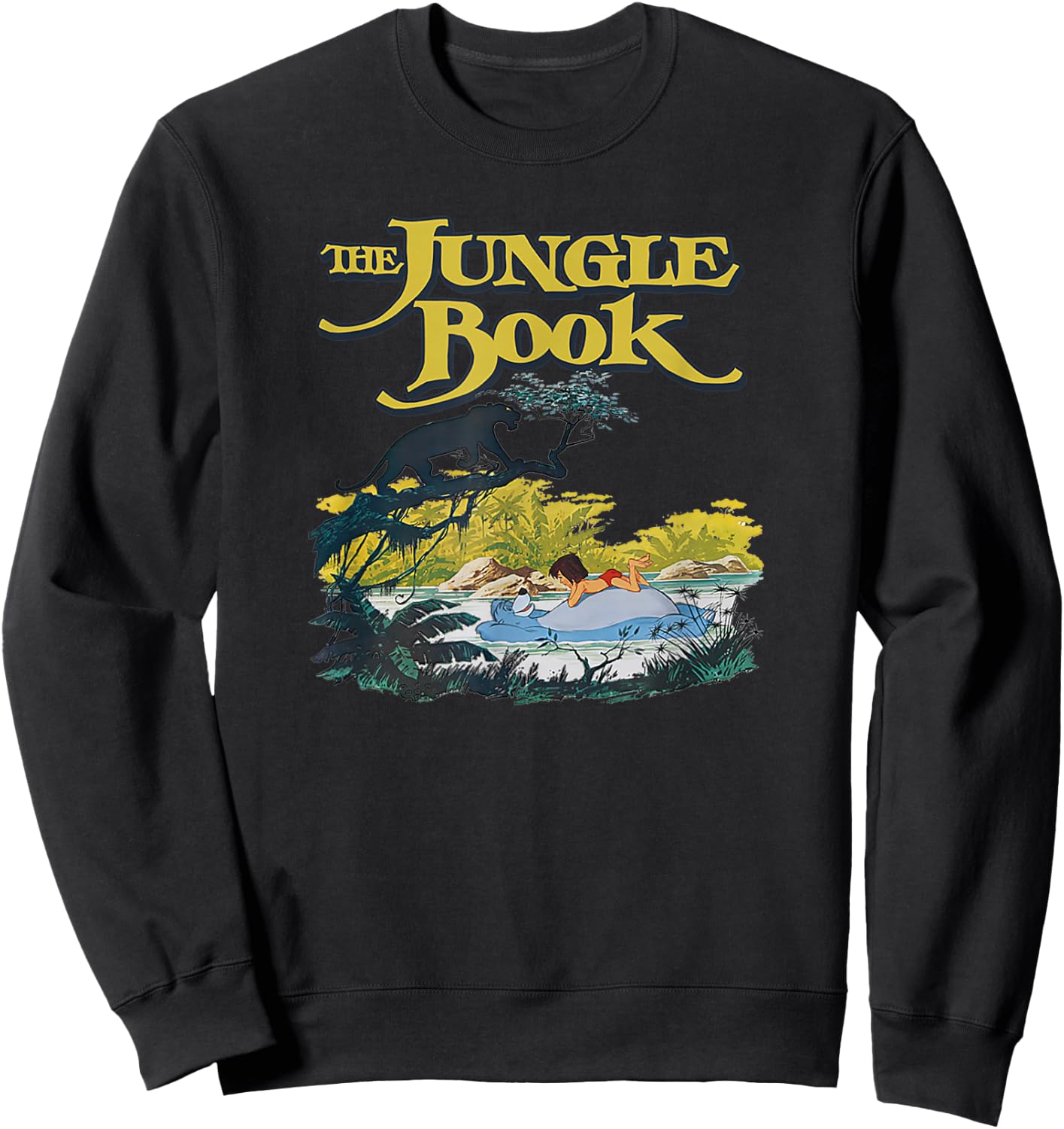 Disney The Jungle Book Classic Group Poster Sweatshirt - Sweatshirt | Black