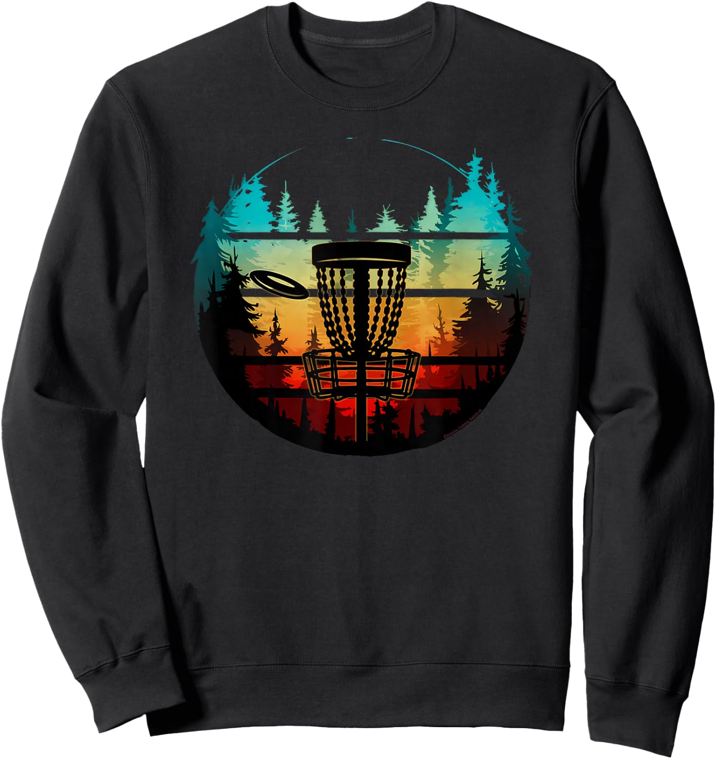 Cool Disc Golf in the Trees Disc Golf Sweatshirt - Sweatshirt | Black