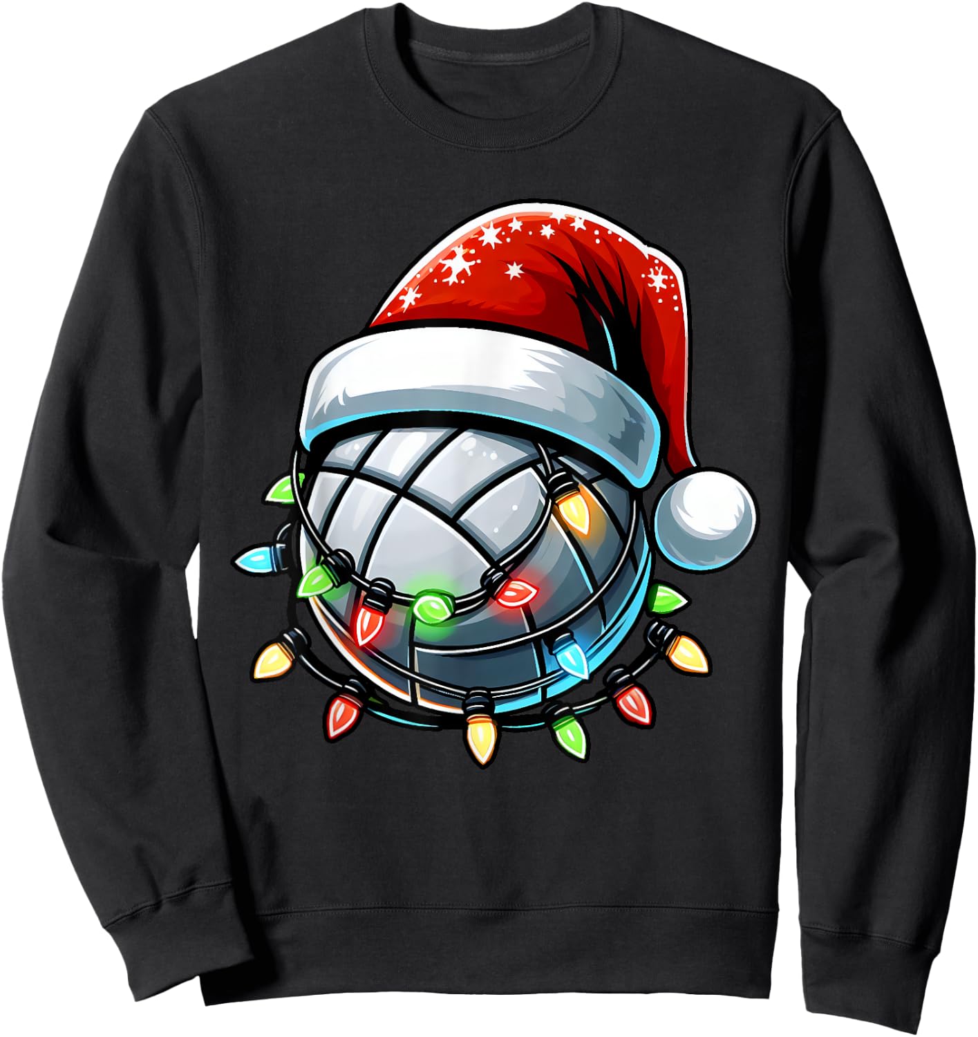 Christmas Volleyball Xmas Santa Volleyball Lover Boys Kids Sweatshirt - Sweatshirt | Black