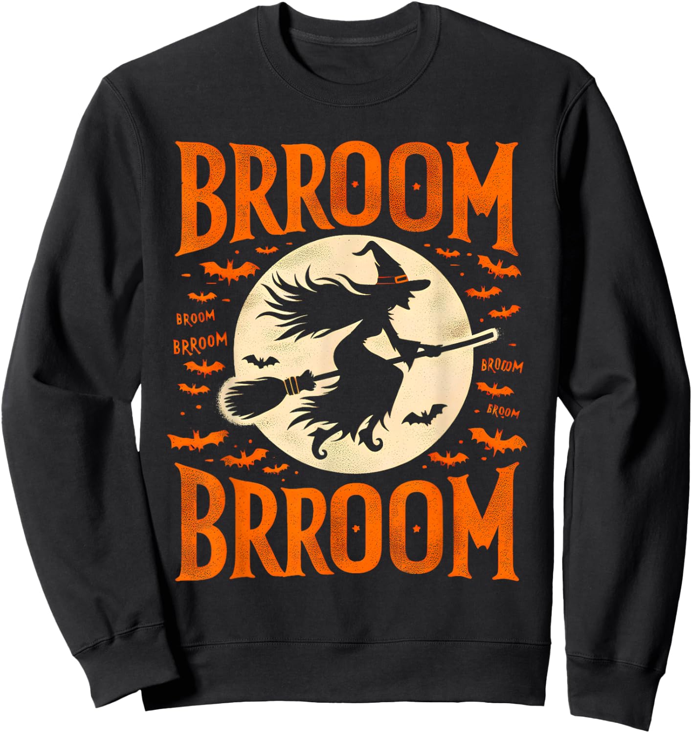 Halloween Brooms Spooky Witch Sweatshirt - Sweatshirt | Black