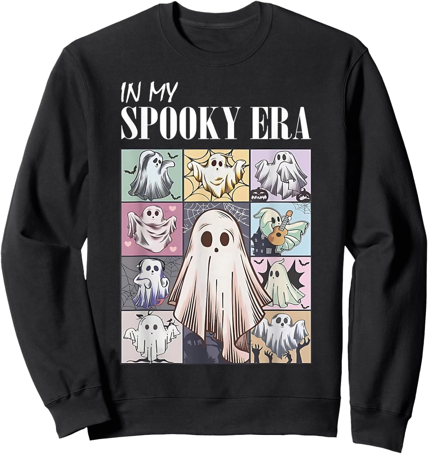 In My Spooky Era Spooky Season Funny Ghost Halloween Sweatshirt - Sweatshirt | Black