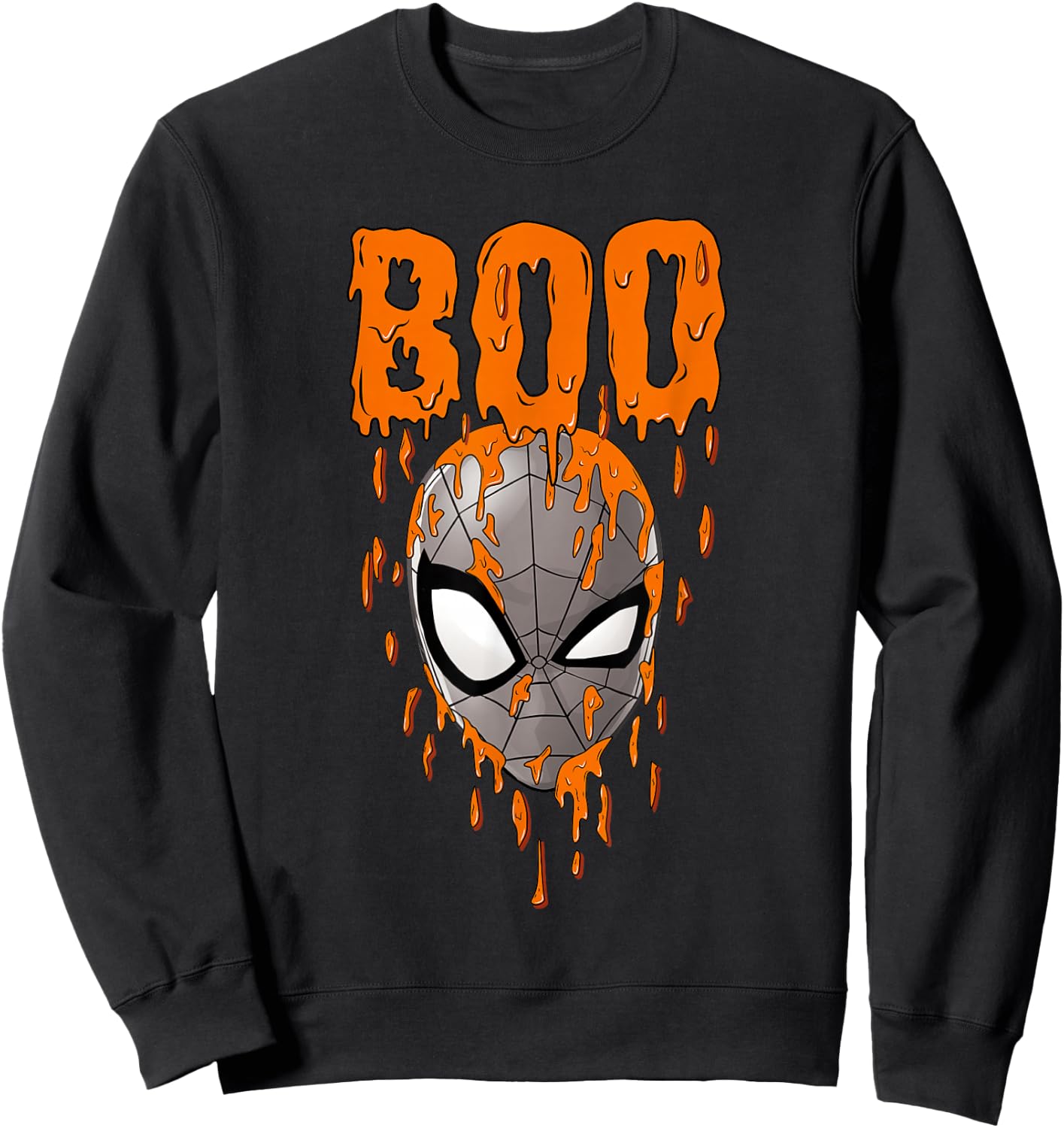 Marvel Spider-Man Halloween Big Face Dripping Boo Big Poster Sweatshirt - Sweatshirt | Black