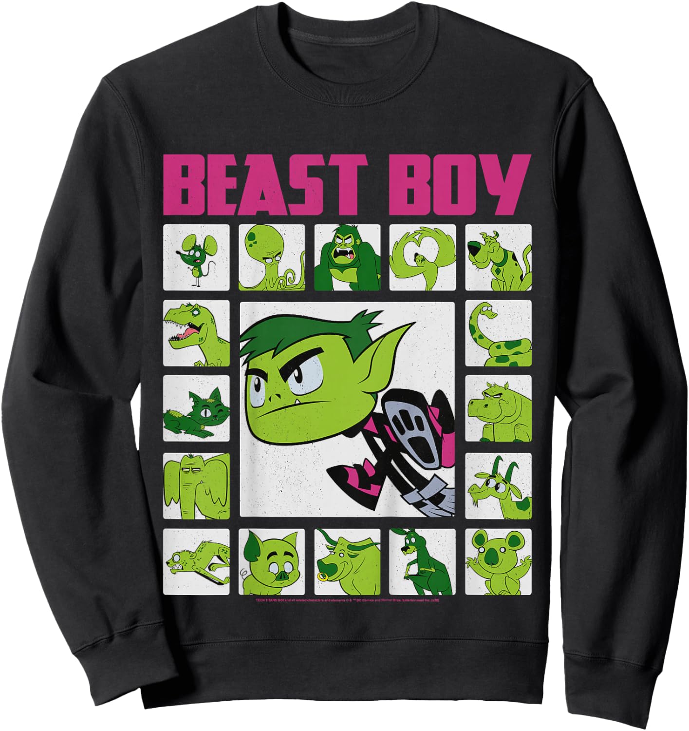 Kids DC Comics Teen Titans Go! Beast Boy Box Up Sweatshirt - Sweatshirt | Black